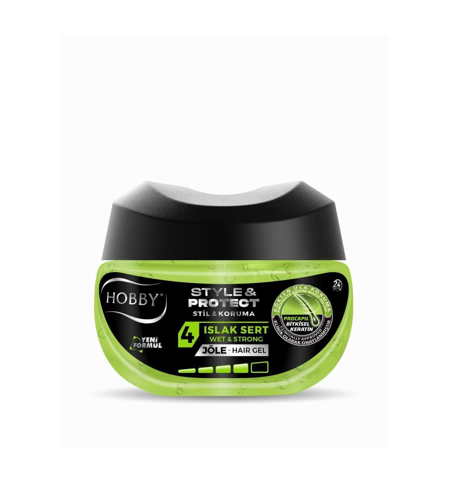 Hobby Wet Hard Jelly that Does Not Leave Residue on the Hair and is Easy to Clean-250 ml P.SANITY GZ 96