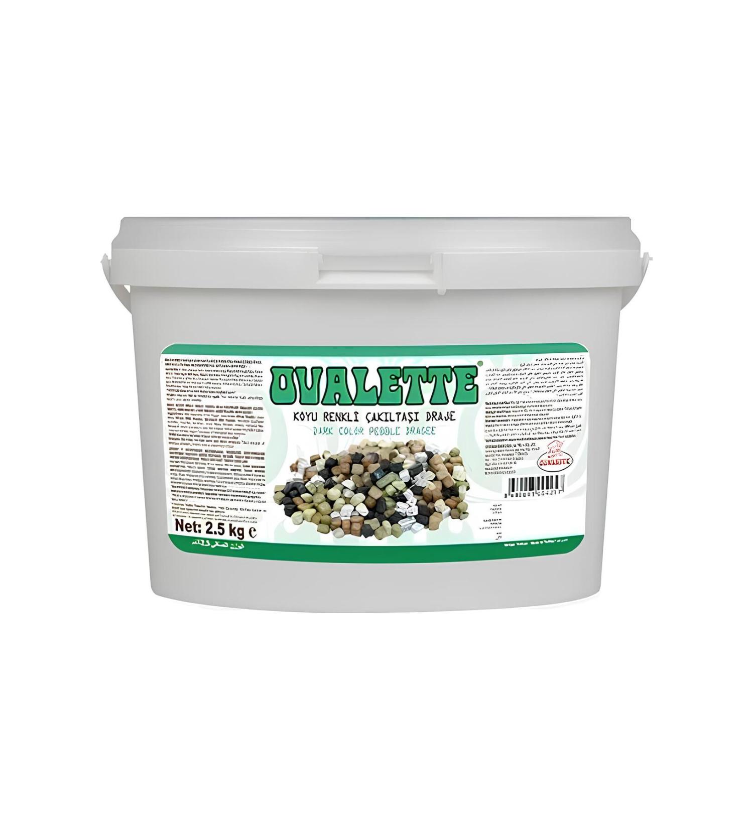 ovalette DARK COLORED PEBBLE DRAGEE 2.5 KG
