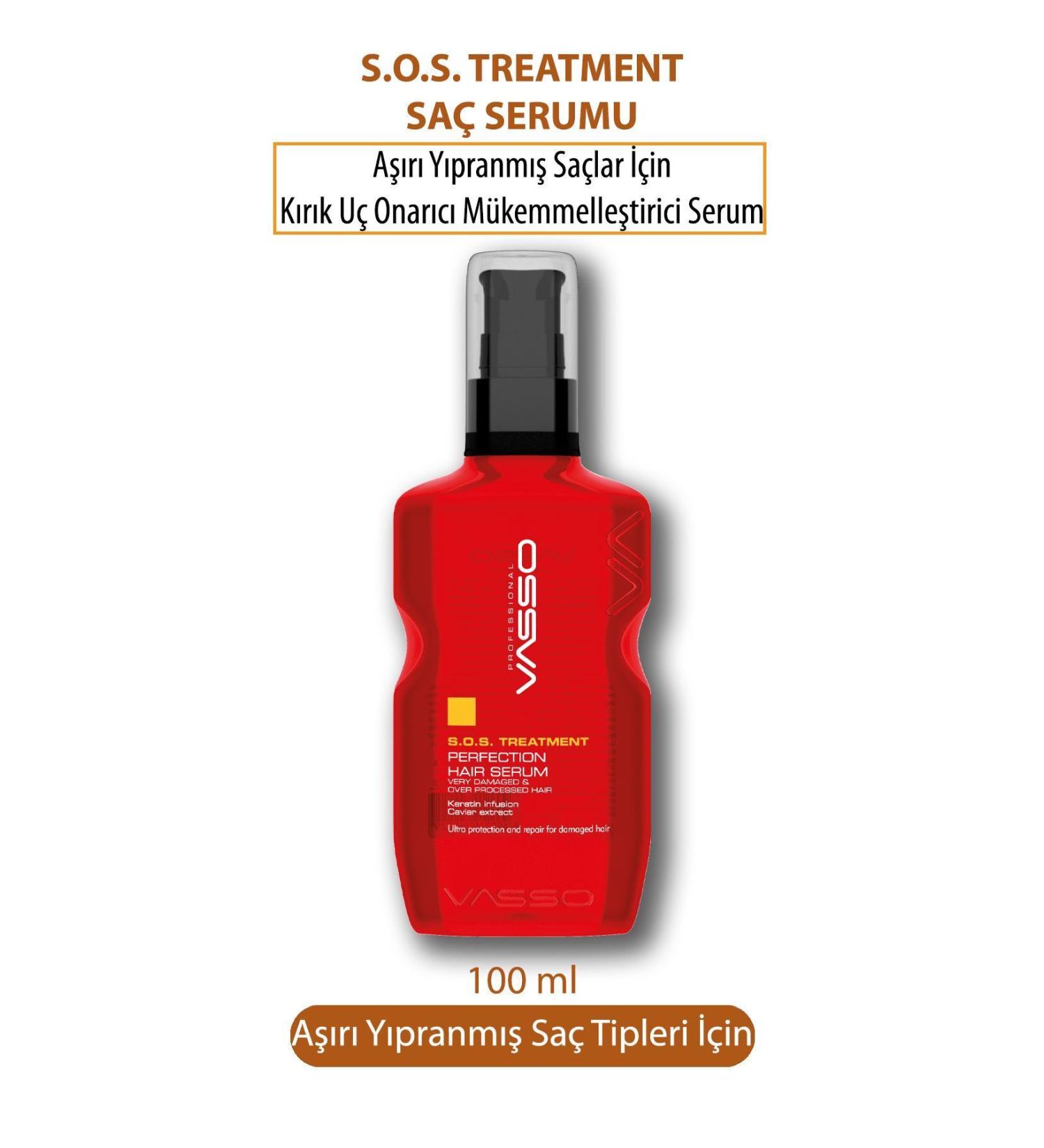 VASSO WOMEN Keratin Emergency Rescue Split End Repair Serum for Extremely Damaged Hair -hair Serum 100 ml - Buy Online on GoSupps.com