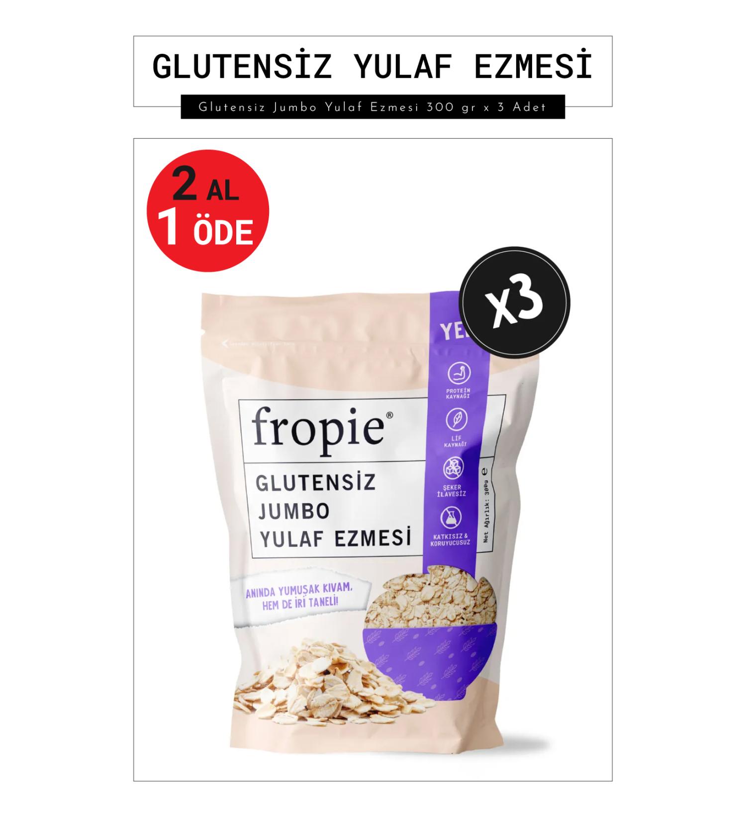 FROPIE Gluten-free Jumbo Oatmeal 300 gr x 3 Pieces - Buy Online on GoSupps.com