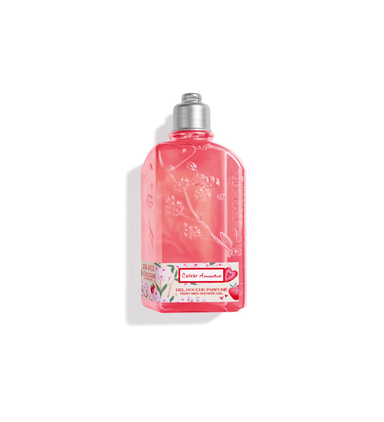 L'Occitane CHERRY BLOSSOM & STRAWBERRY-ILLUMINATING-SHINING Y SHOWER GEL-250 MLS.HIDDEN G18