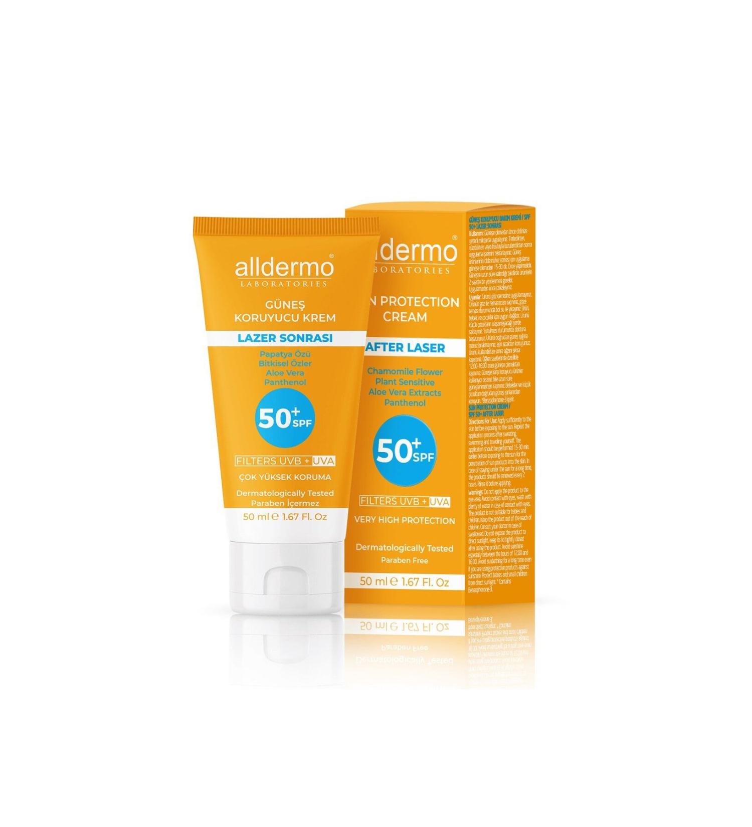 Alldermo Spf50 Post Laser Hair Removal Skin Cream 50 ml