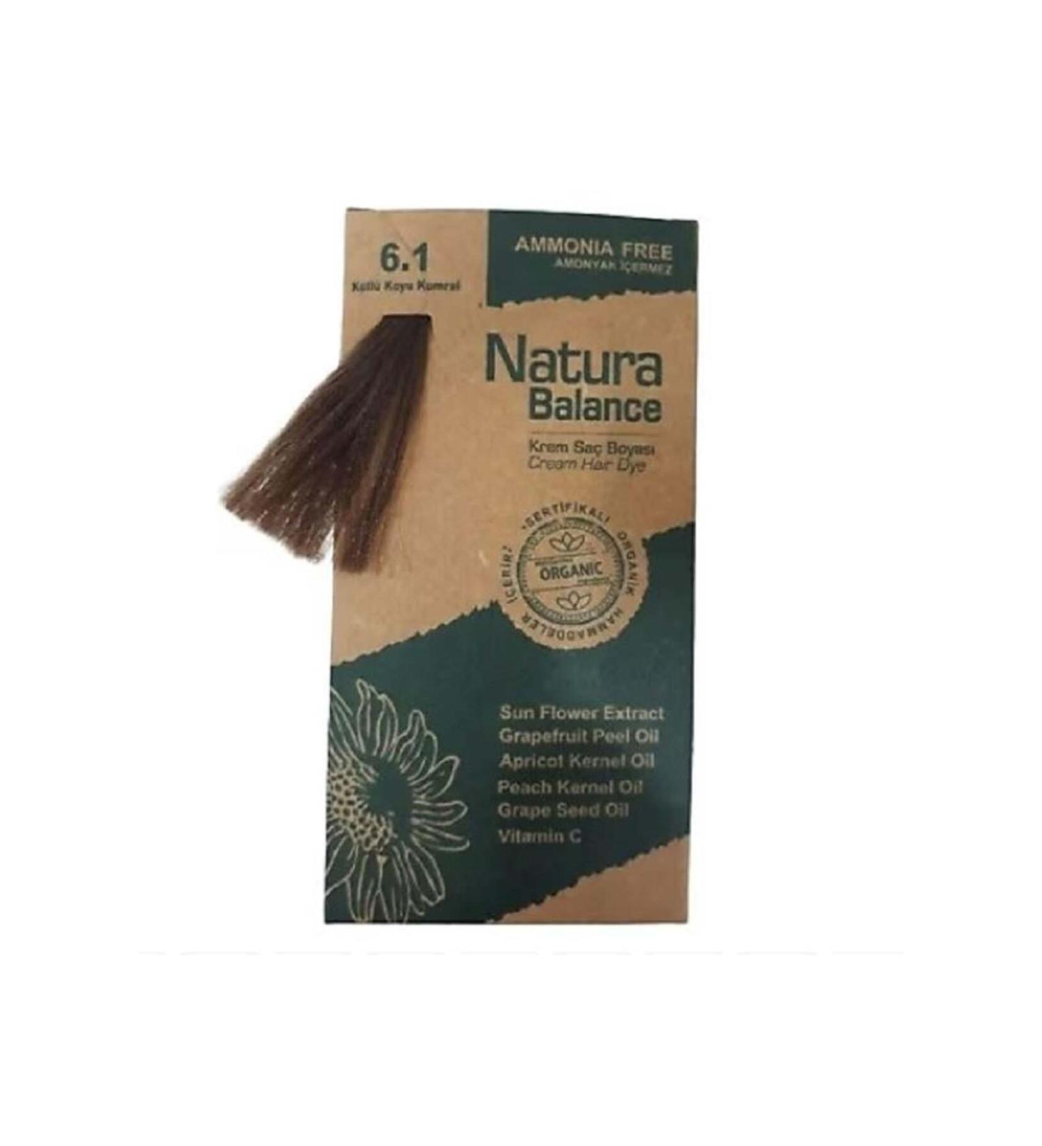 NATURABALANCE Natura Balance Organic Cream Hair Dye 60 ml - 6.1 Ash Dark Blonde
