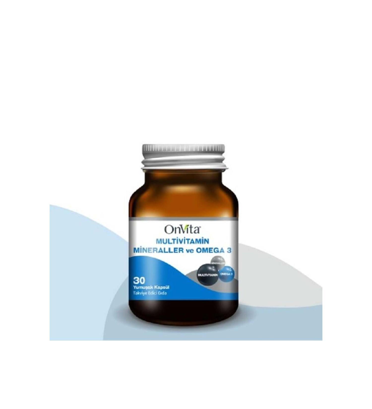 Onvita Multivitamin & Minerals & Omega 3 30 Capsules