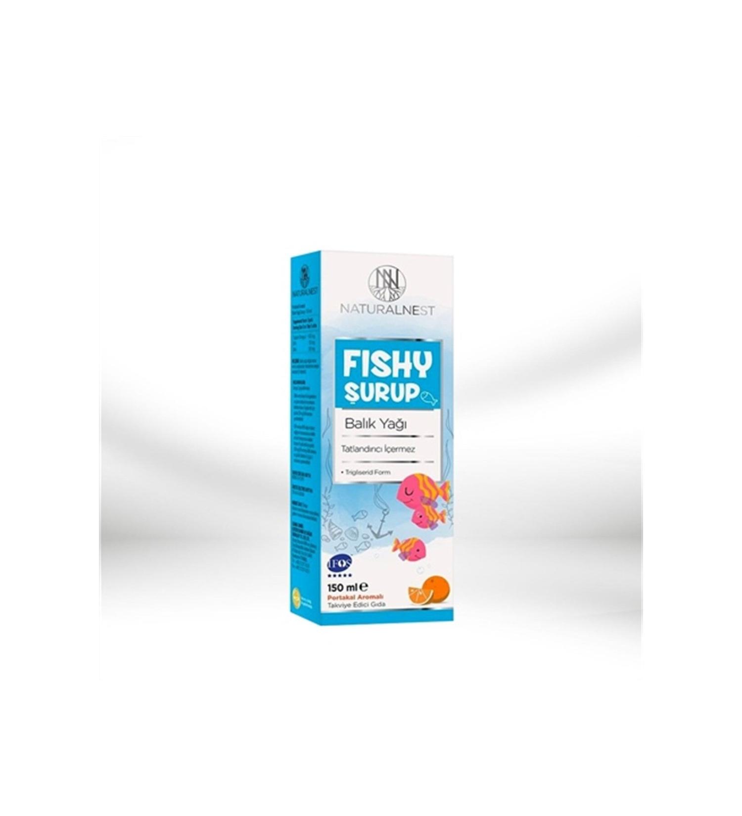 Natural Nest Fishy Fish Oil Syrup Orange Flavored 150 ml