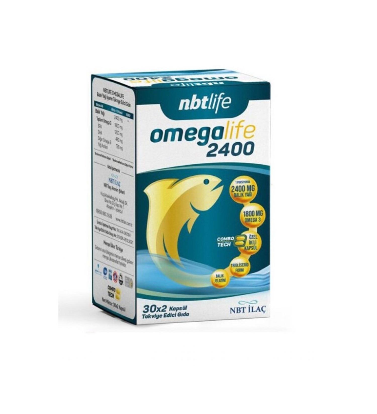 NBT Nbtlife Omegalife 2400 60 Capsules