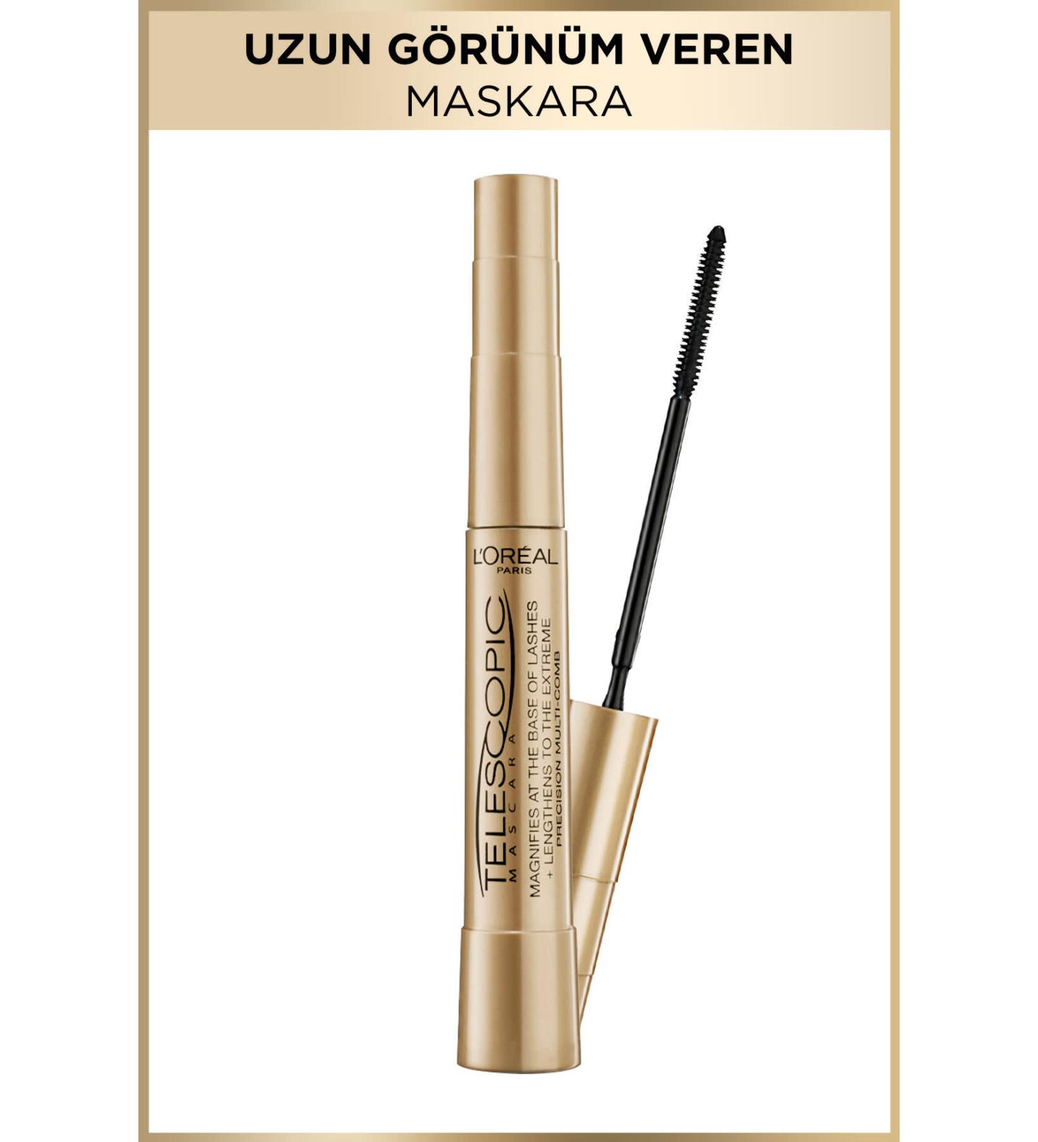 L'Oreal Paris Black Telescopic Long-Looking Mascara - Buy Online on GoSupps.com
