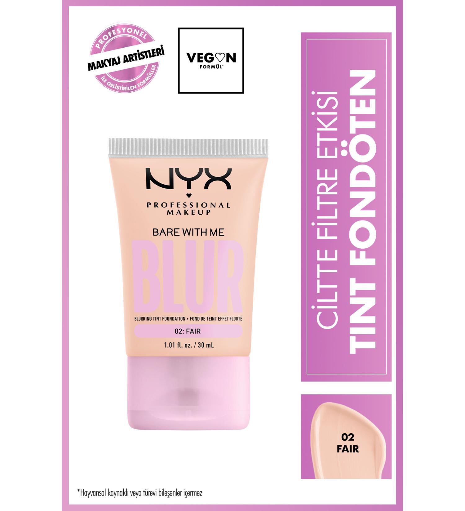 NYX Professional Makeup Blur Tint Skin Filter Effect Foundation - 02 Fair - Buy Online on GoSupps.com