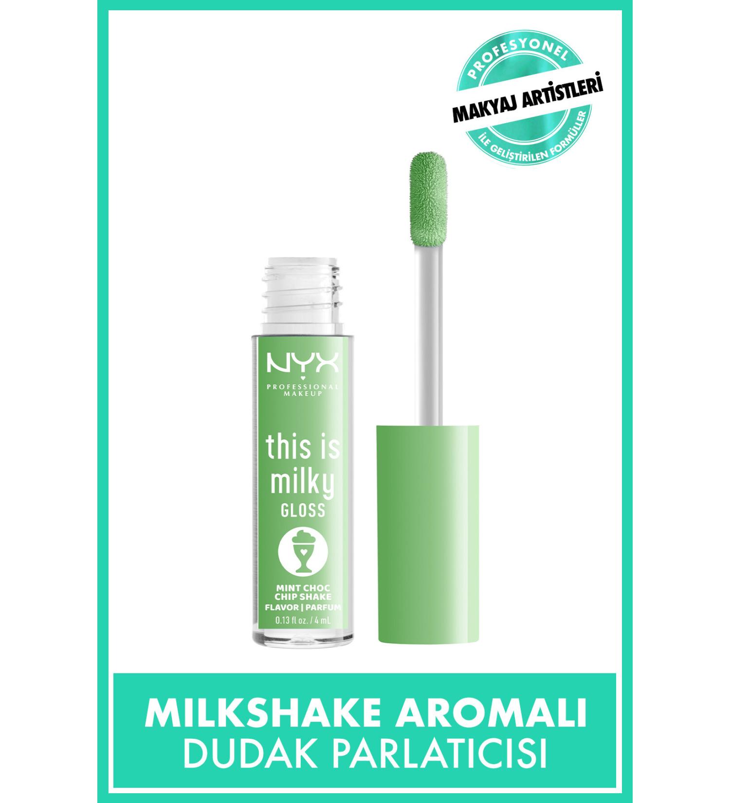 NYX Professional Makeup This Is Milky Gloss Lip Gloss - Mint Choc Chip Shake - Buy Online on GoSupps.com