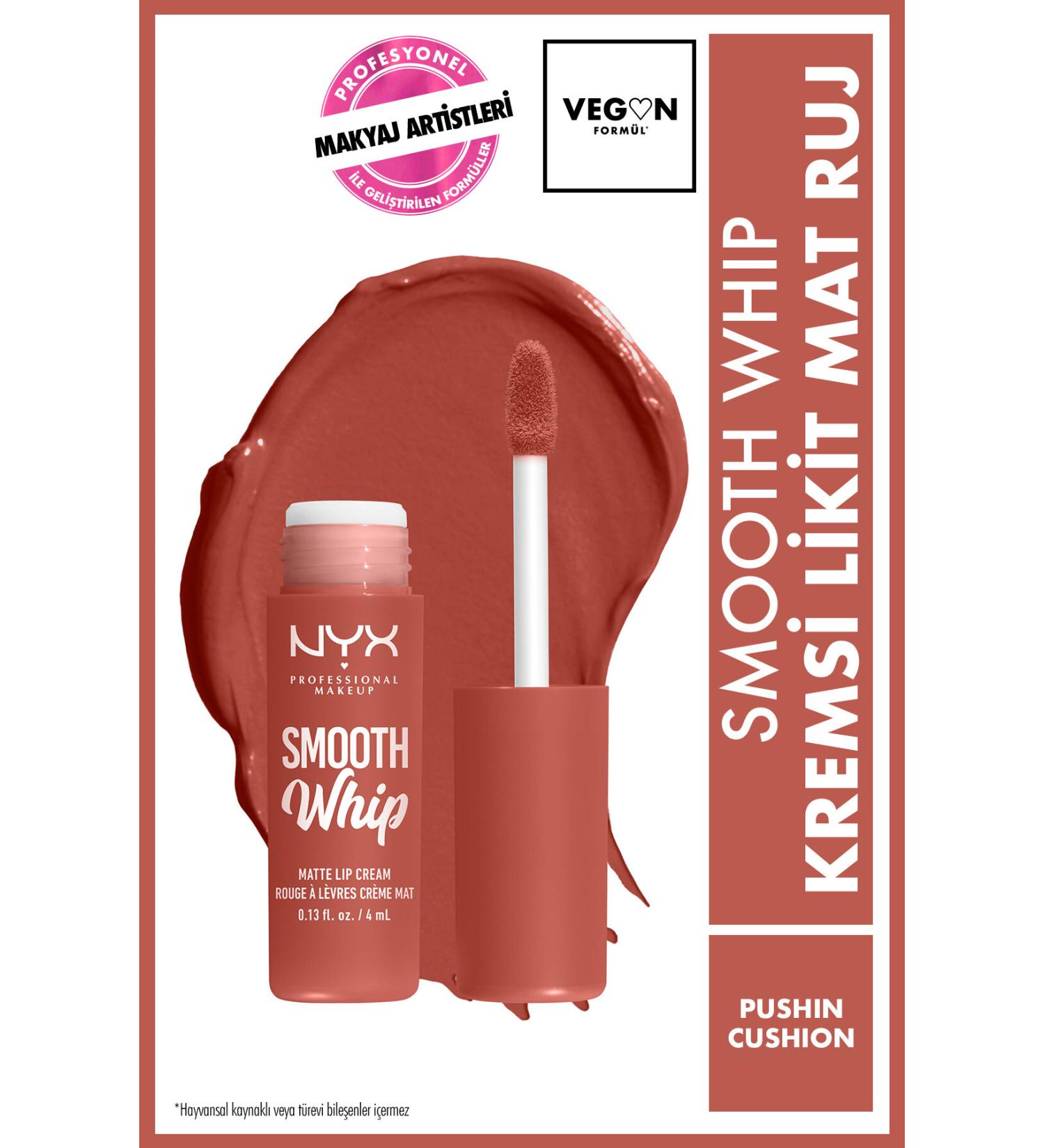 NYX Professional Makeup Smooth Whip Creamy Liquid Matte Lipstick - pushhin Cushion - Buy Online on GoSupps.com