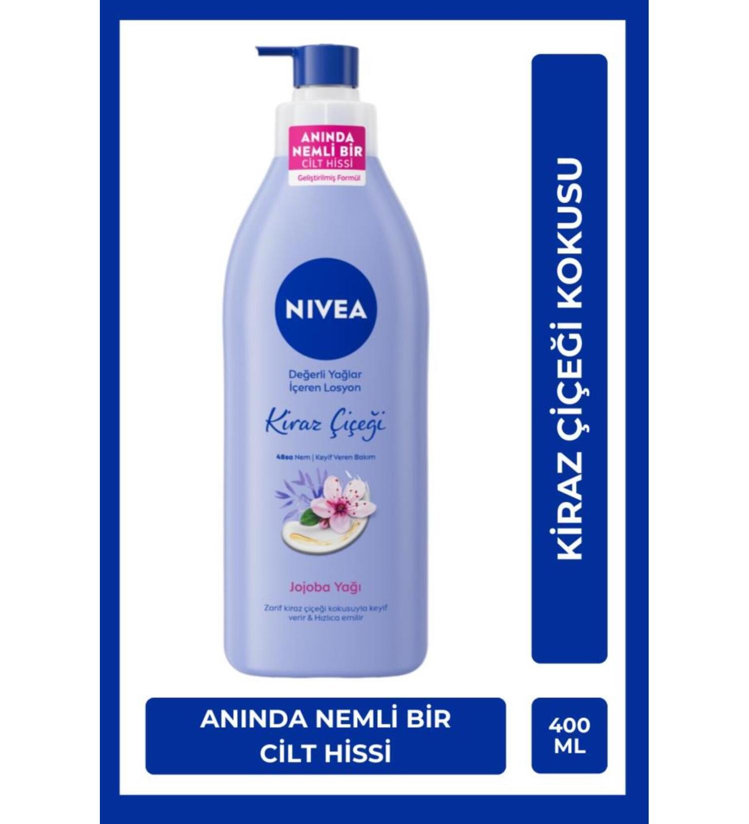 NIVEA Moisturizing Body Lotion Containing Valuable Oils 400ml Cherry Blossom Jojoba OILBLK WW72