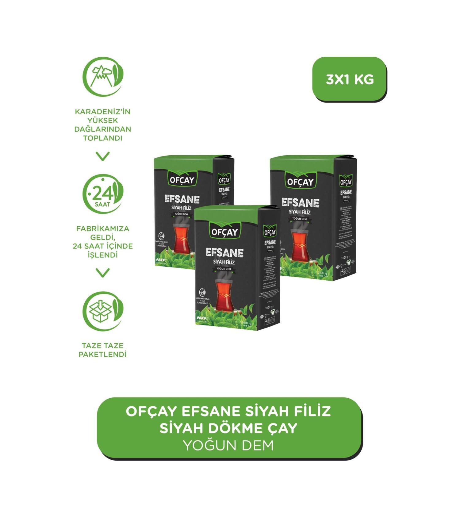 Of ay Legendary Filiz Bulk Black Tea 1000gr X 3 Pieces - Buy Online on GoSupps.com