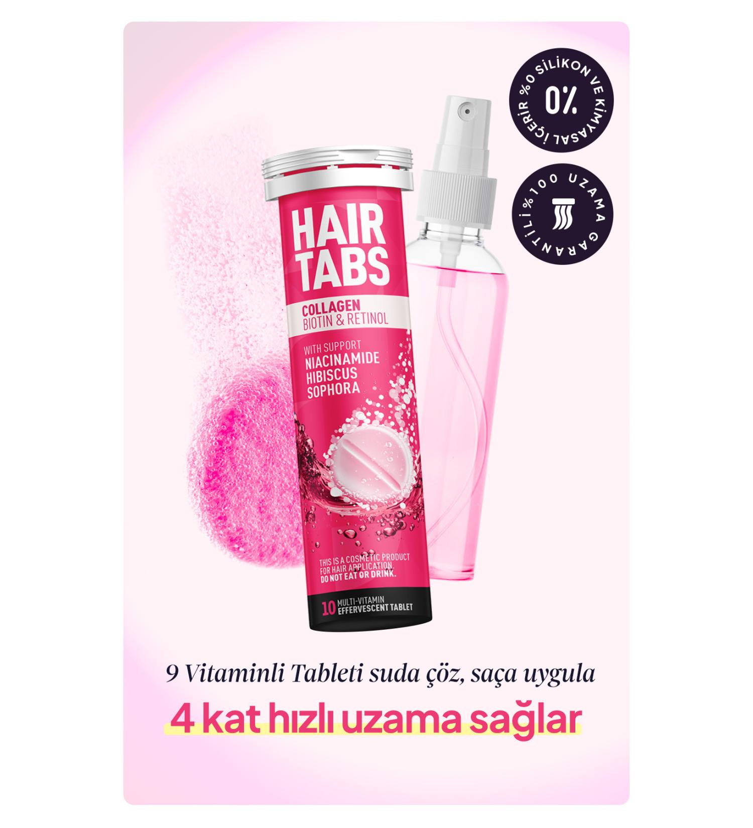 Hairtabs Effervescent Tablets with 9 Vitamins Against Hair Loss - Buy Online on GoSupps.com