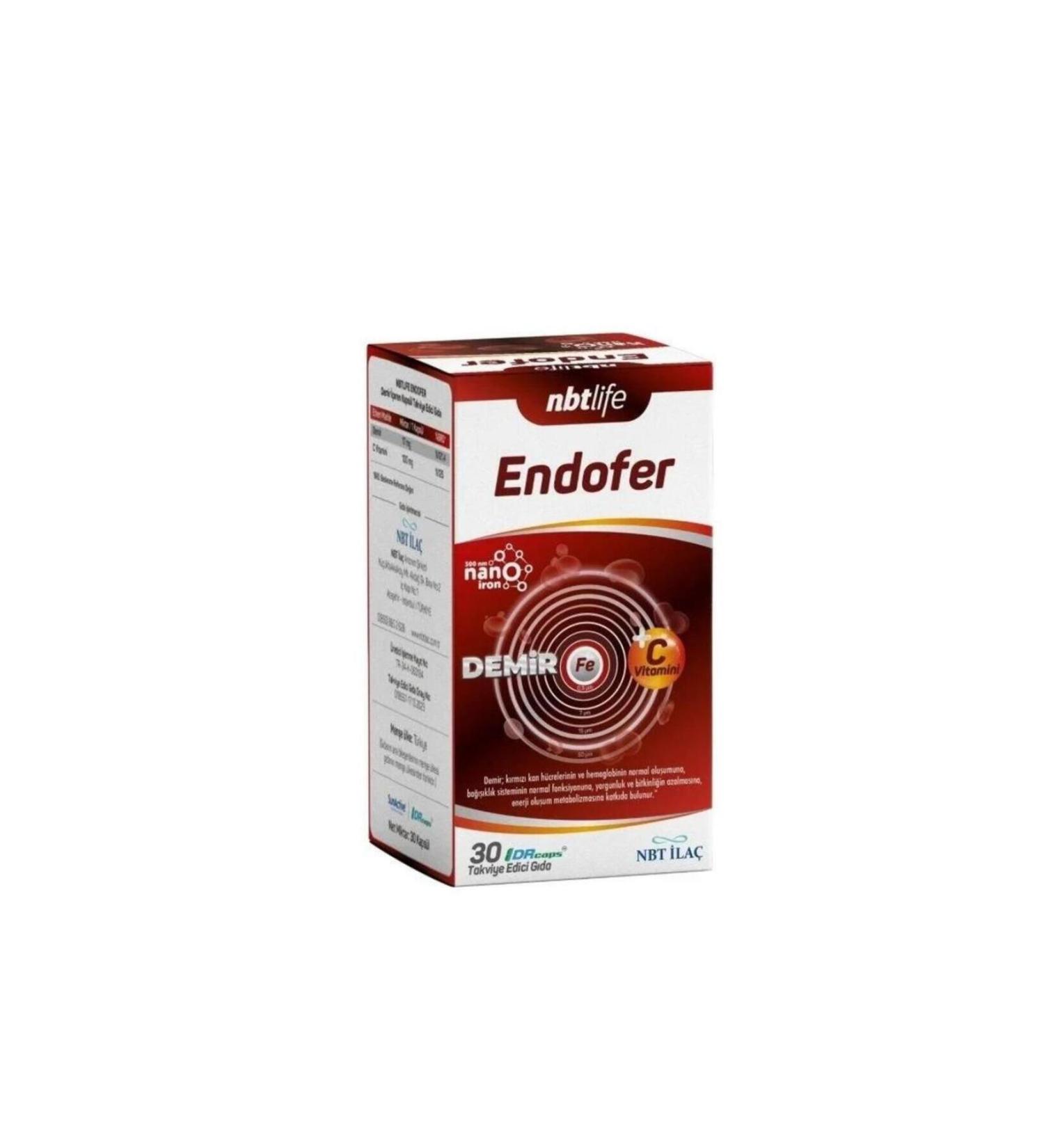 Nbt Medicine Nbtlife Endofer 30 Capsules