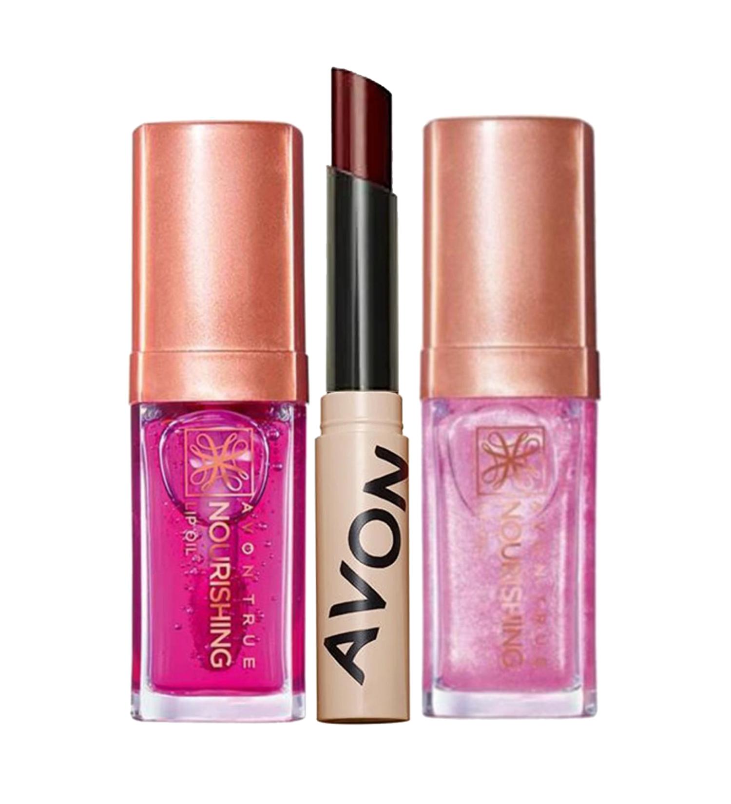 Avon True Nourishing Duo Lip Oil and Plum Tinted Lip Balm Pack - Buy Online on GoSupps.com