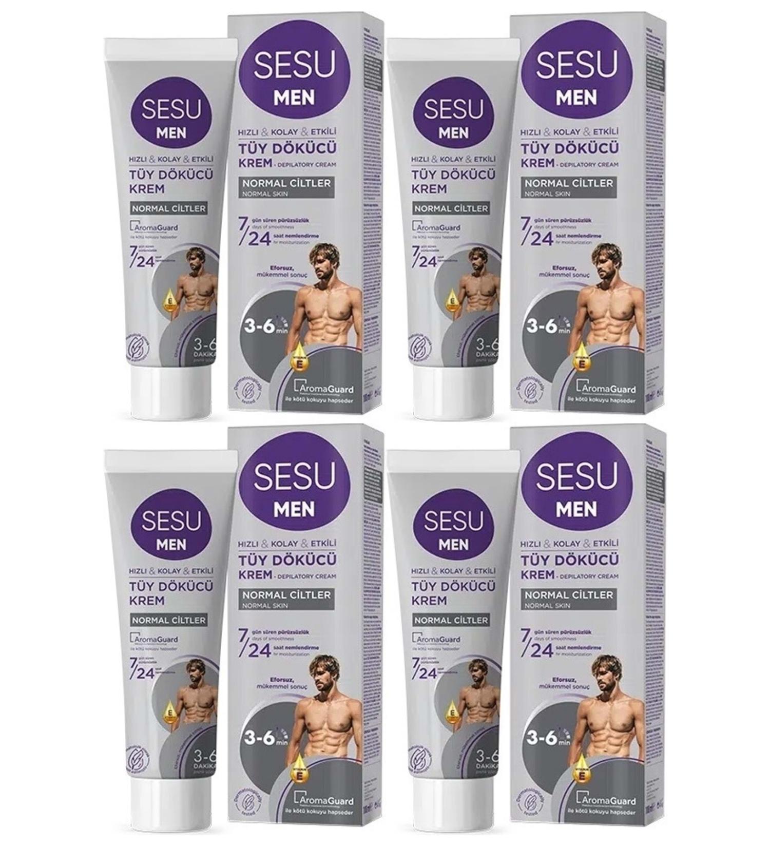 Sesu Hair Removal Cream For Men 100ML (Set of 4)