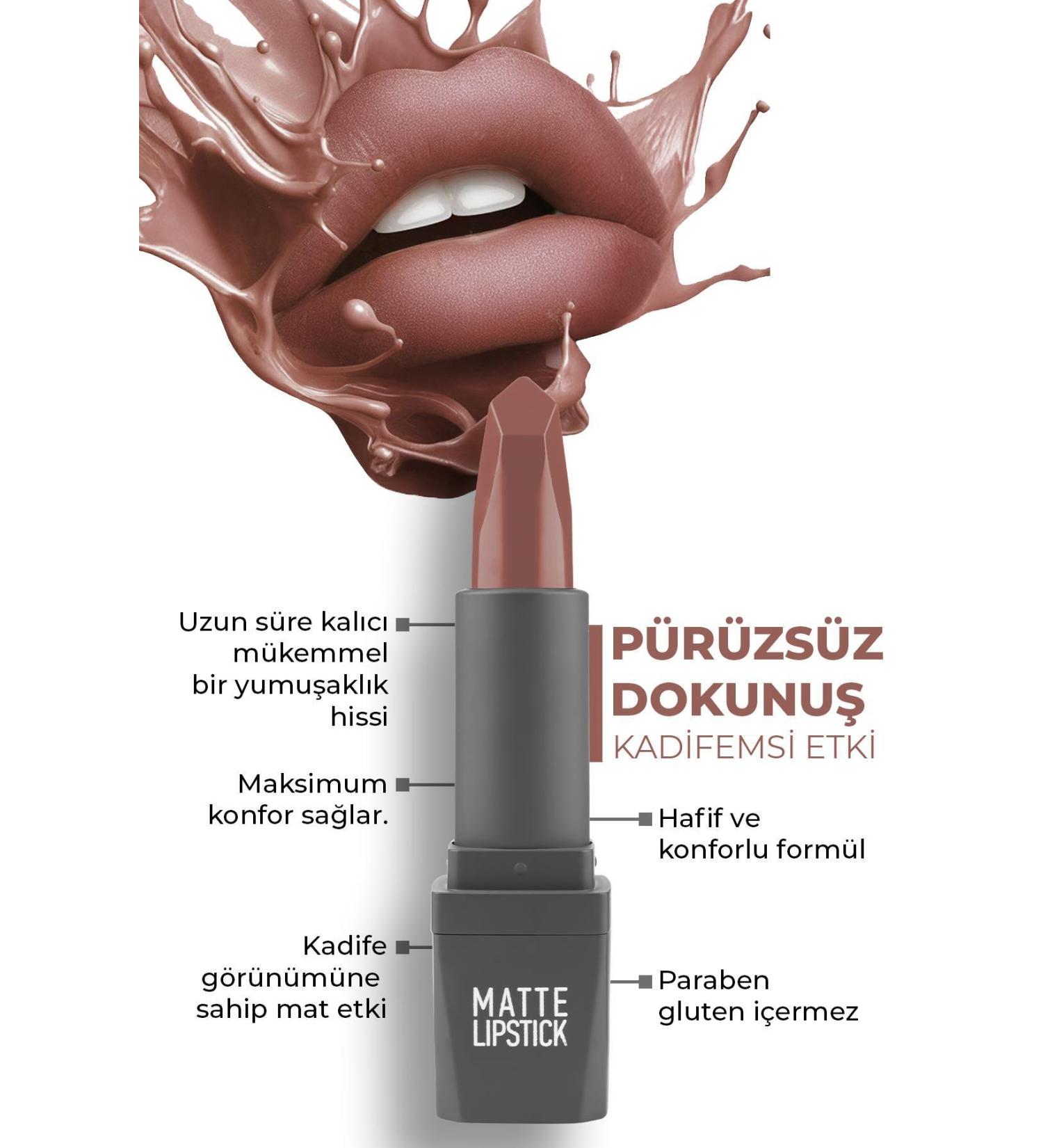 Alix Avien 407 Dusty Rose Matte Lipstick - Non-Drying Smooth Touch and Velvety Effect - Matte Lipstick - Buy Online on GoSupps.com