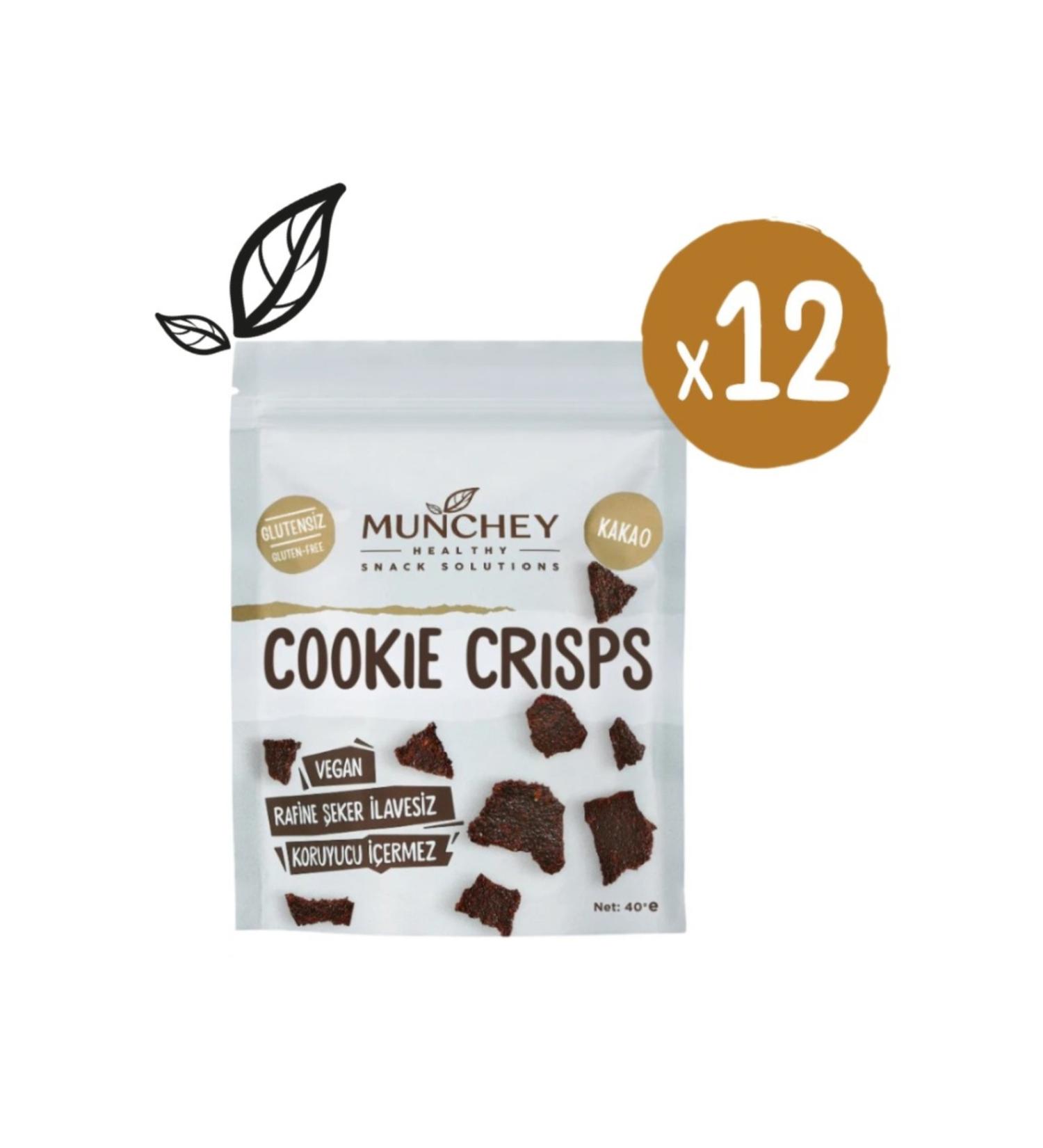 MUNCHEY 12-pack Cookie Crisps 40 gr - Buy Online on GoSupps.com