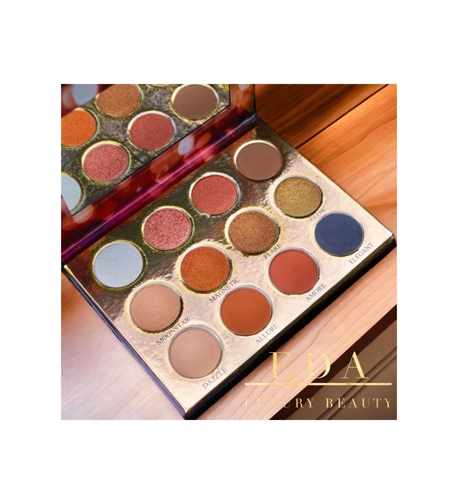 EDA LUXURY BEAUTY Luxury Exotic Eyeshadow Palette Shiny Glitter Matte Metallic Nude Makeup Vegan Glitter Eyeshadow Palette - Buy Online on GoSupps.com
