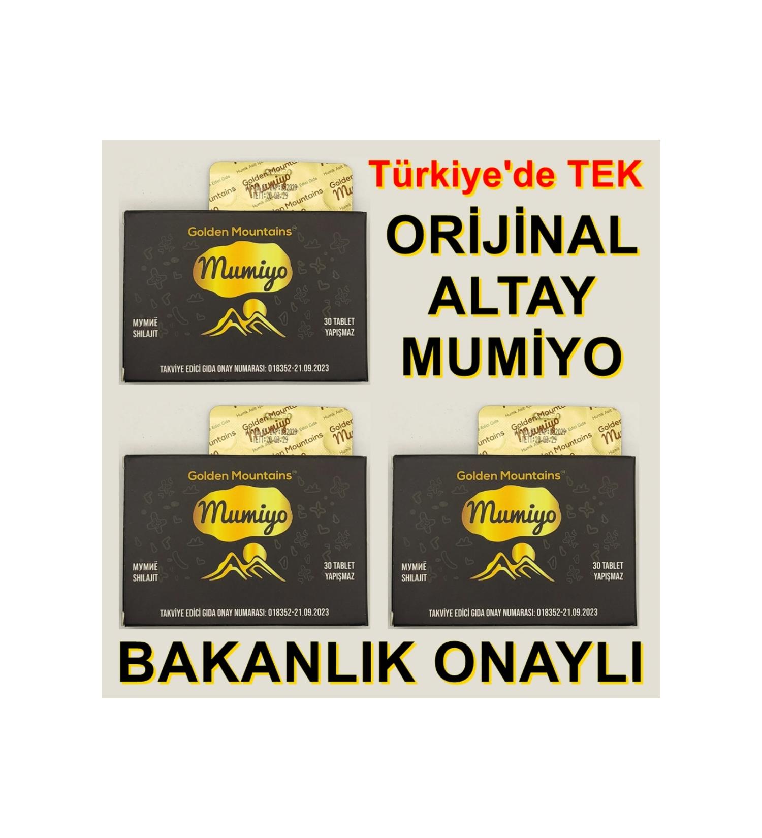 Golden Mountains Altay Mumiyo 30 Tablets X 3 PCS