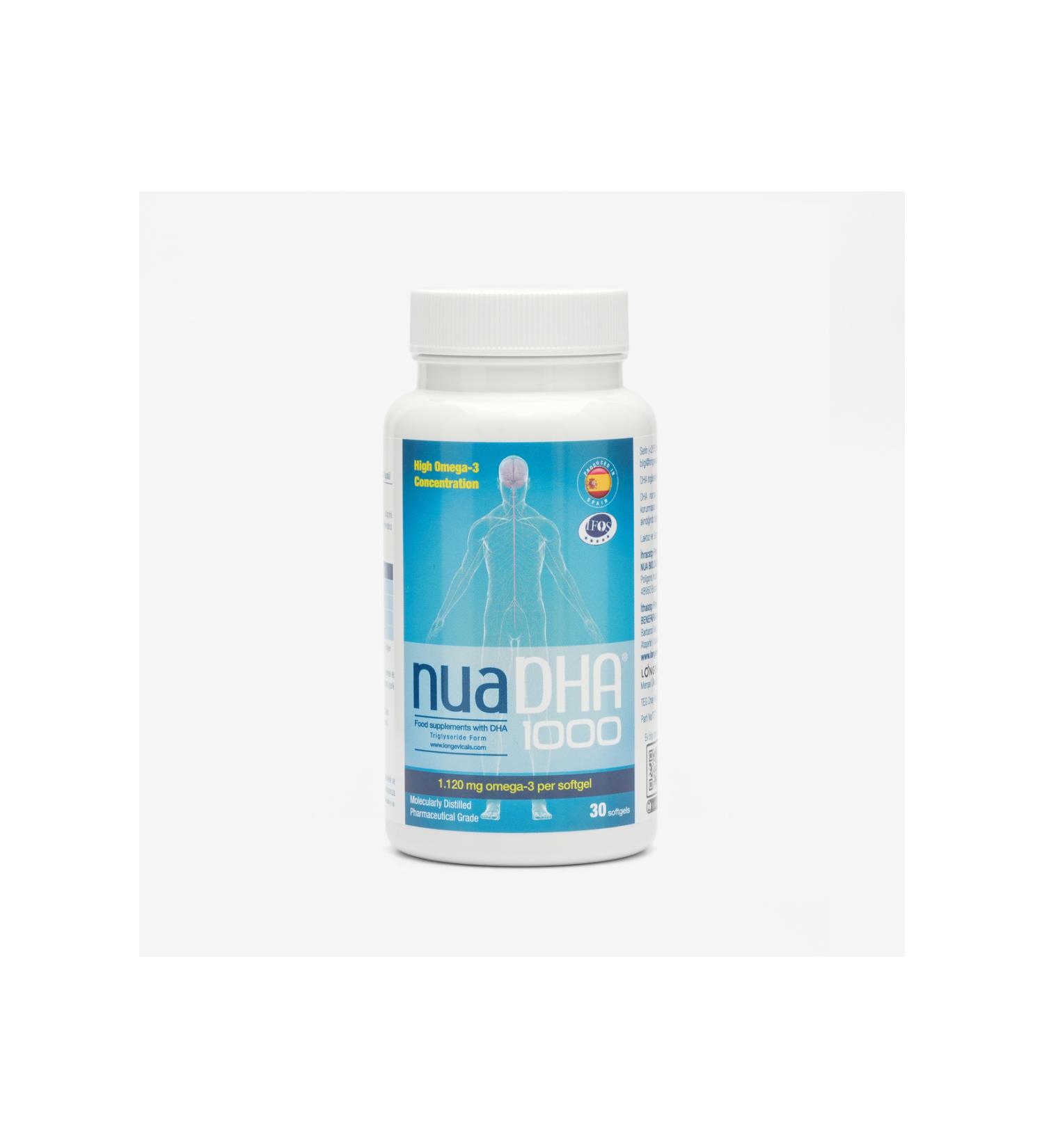 Nua Biological Nua Dha 1000 Omega-3 Containing Supplement 30 Capsules - Buy Online on GoSupps.com