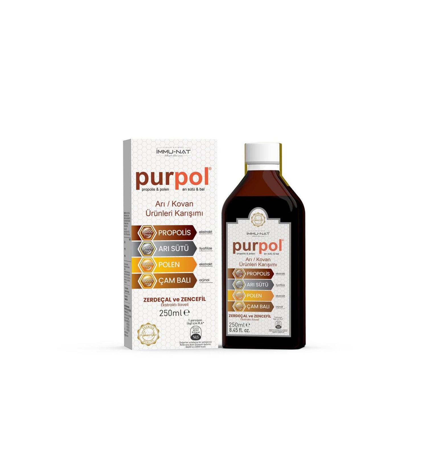 Immu-Nat Purpol 250 ML (Propolis - Pollen - Royal Jelly - Pine Honey)