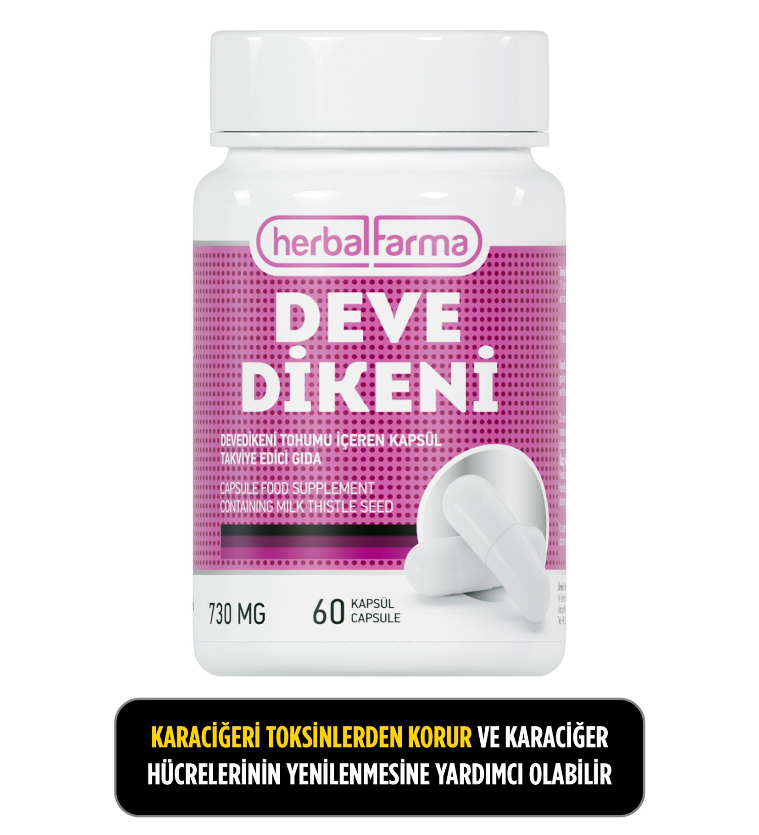 Herbalfarma Milk Thistle Seed 60 Capsules - Liver Health Support Detox and Antioxidant Supplement - Buy Online on GoSupps.com