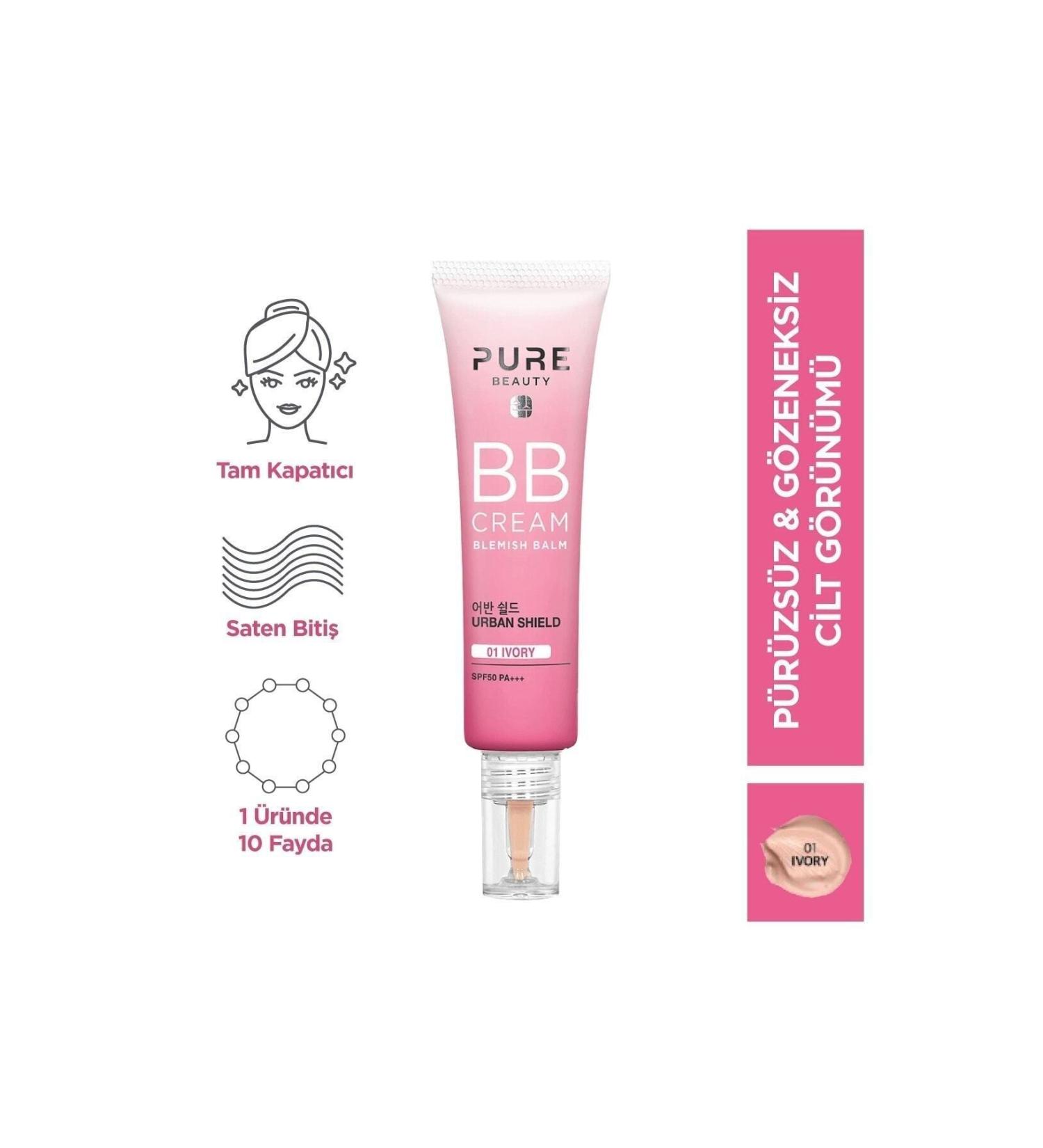 PURE BEAUTY With its Soft Creamy Structure BB Cream-Ivory Provides a Smooth and High Concealer Finish eleg.2630 - Buy Online on GoSupps.com