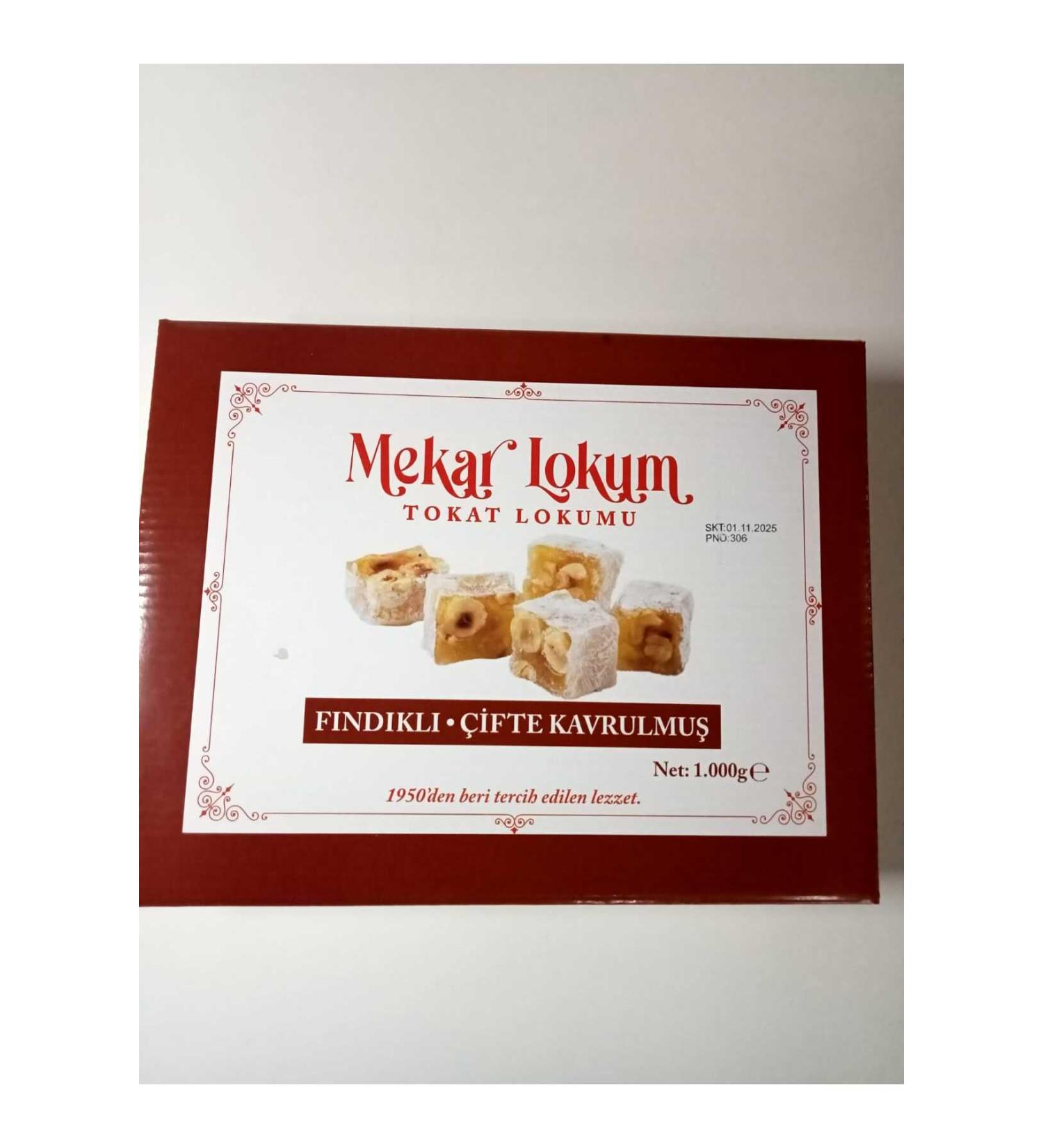 MEKARLOKUM Double Roasted Hazelnut Turkish Delight