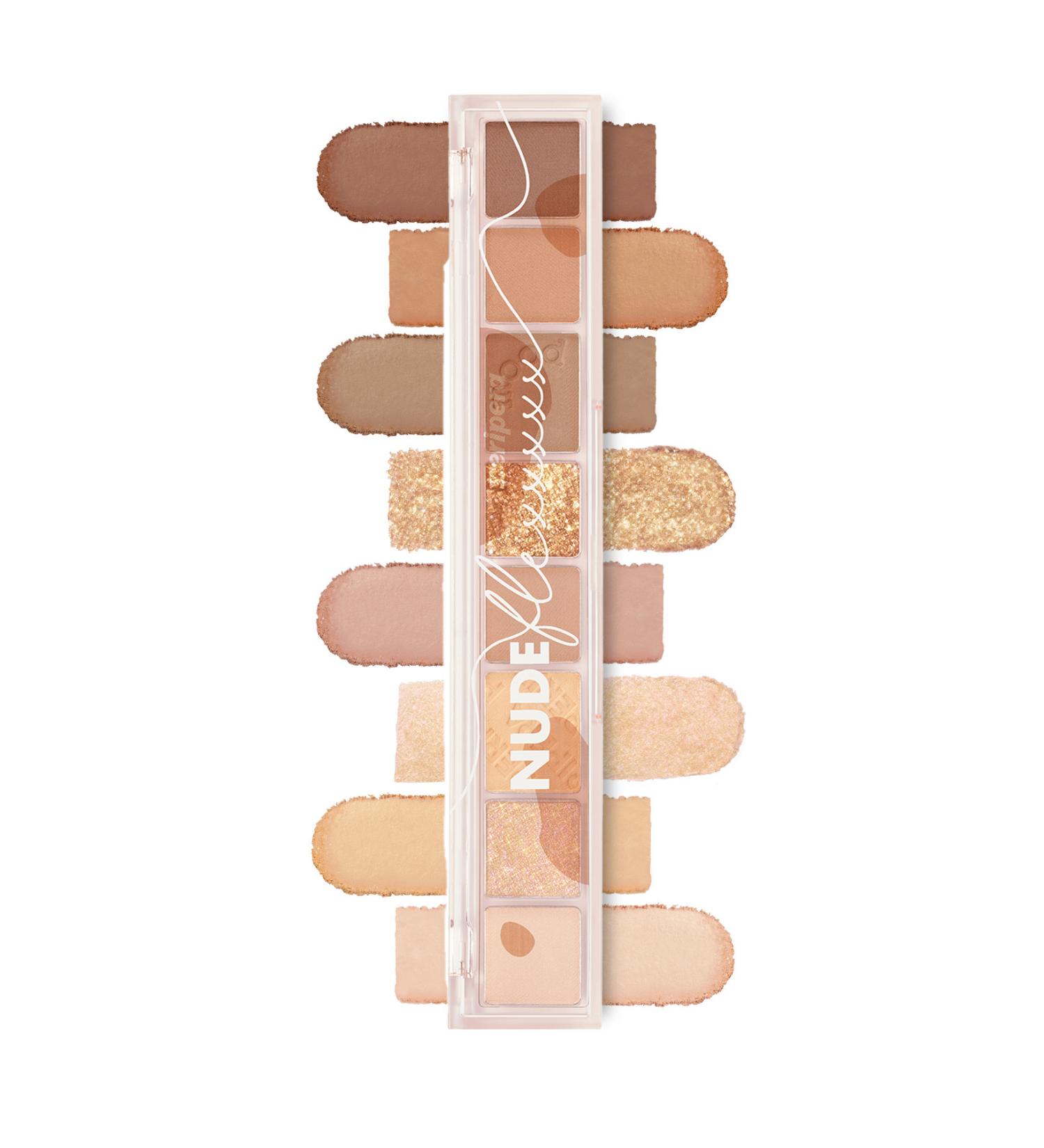 PERIPERA Matte Shiny and Glittery Intense Pigmented Eyeshadow Palette Peripera All Take Mood Palette (07 Nude Flex) - Buy Online on GoSupps.com