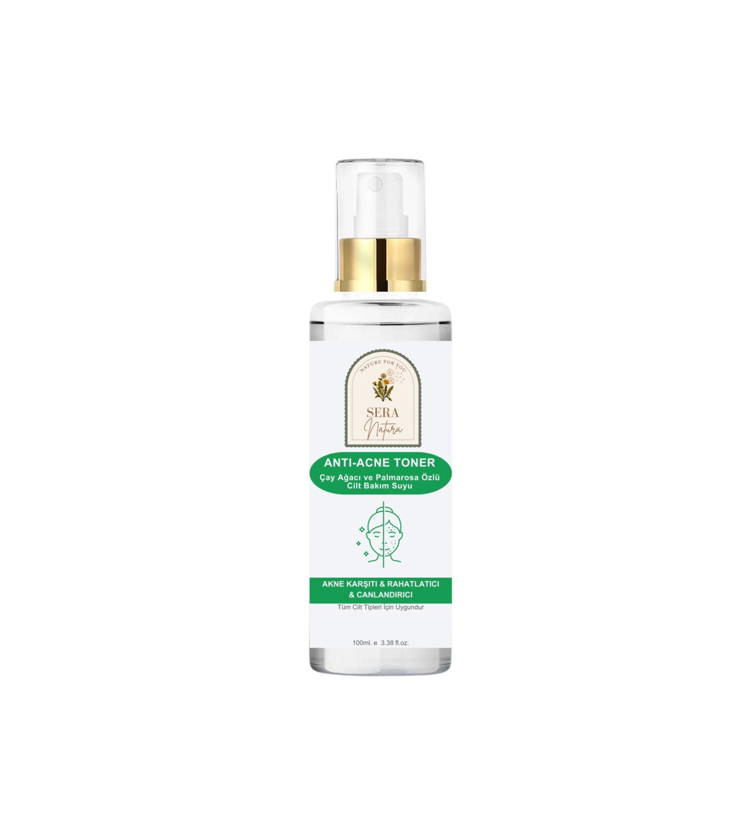 Sera Natura ANTI-ACNE TONER Tea Tree and Palmarosa Essence Skin Care Water - Buy Online on GoSupps.com