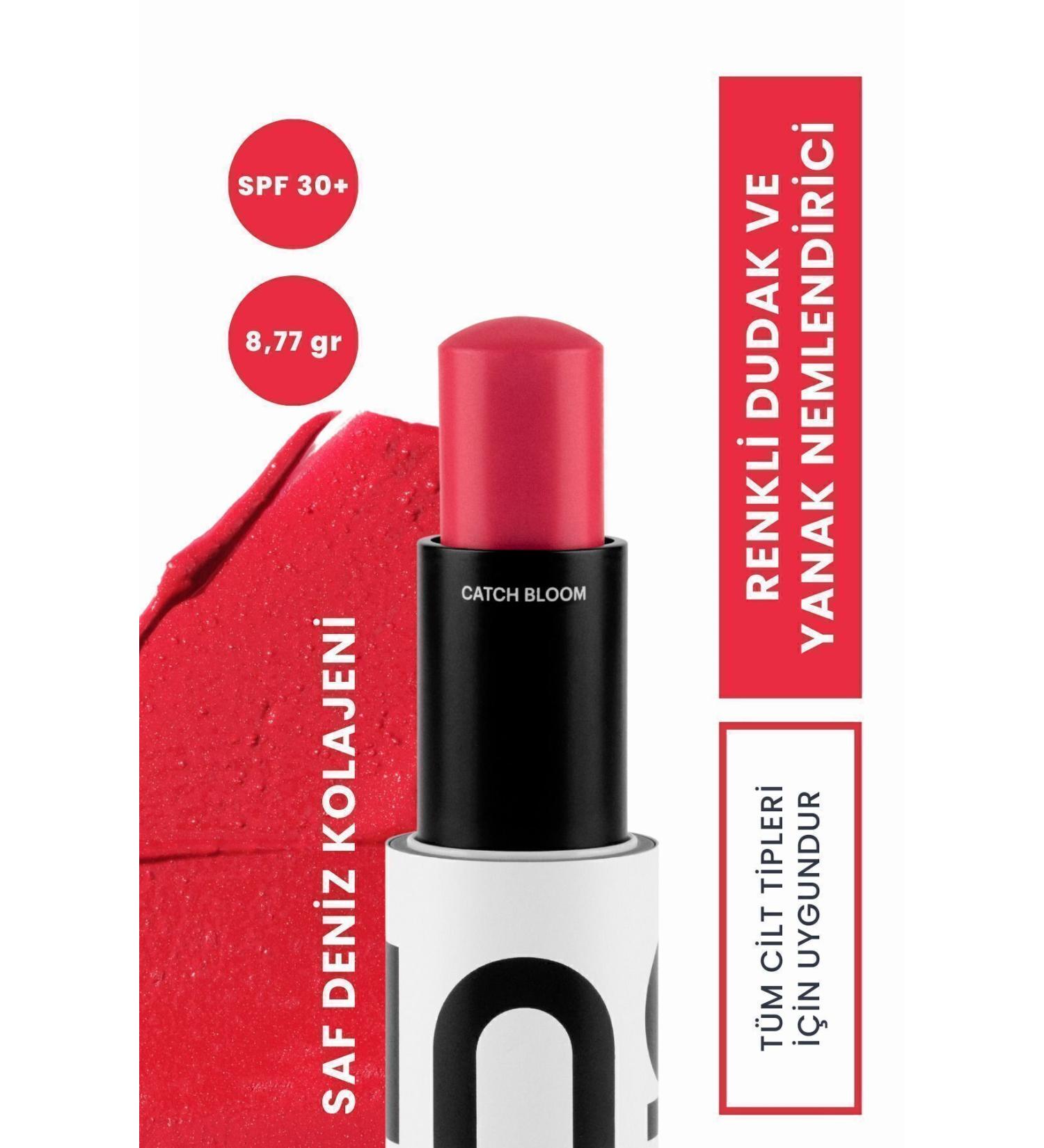 INO Cosmetic Catch Bloom Spf 30 Lip and Cheek Moisturizer - Peony - Pure Collagen - 8.77gr - Buy Online on GoSupps.com