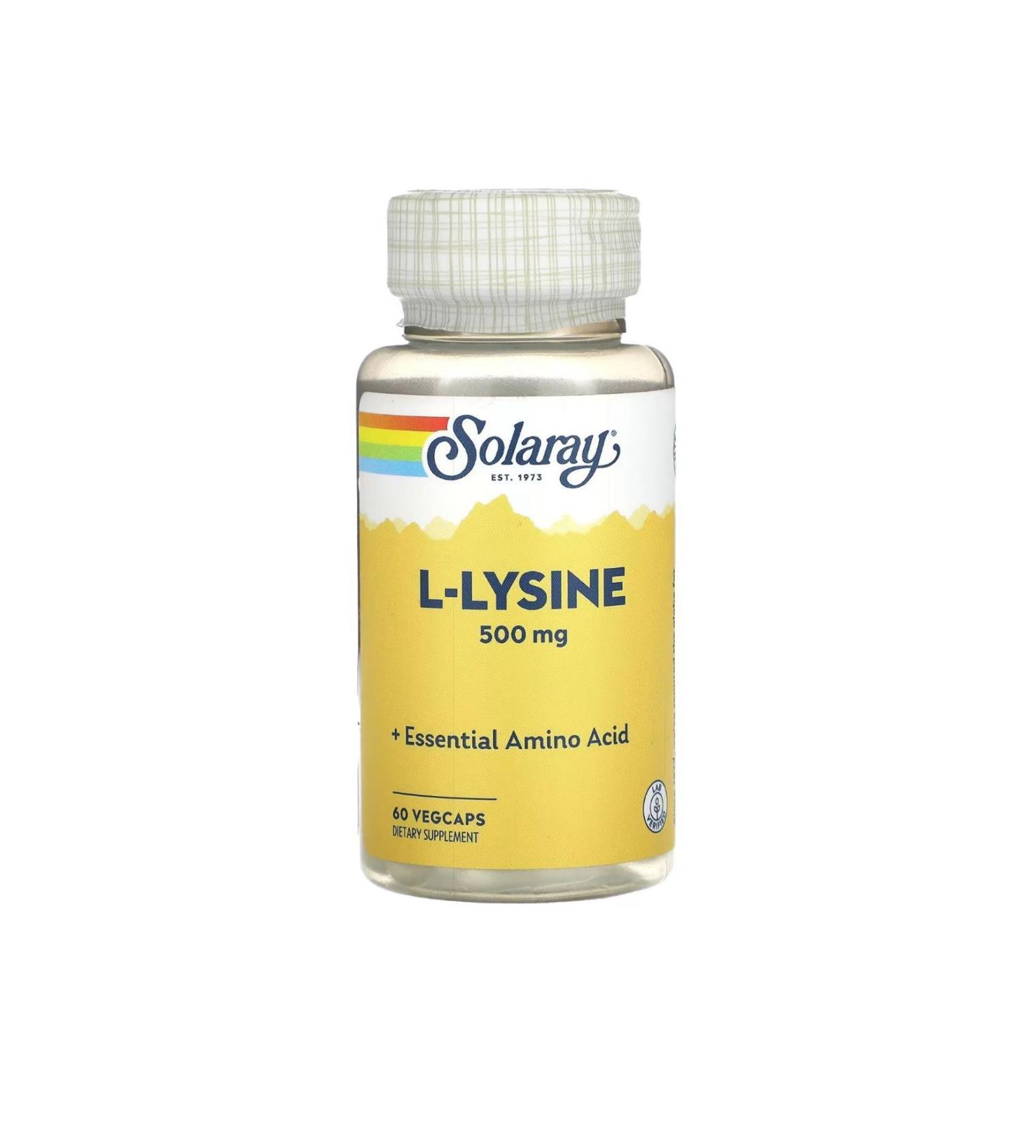Solaray L-lysine 500 Mg 60 Veg Capsules