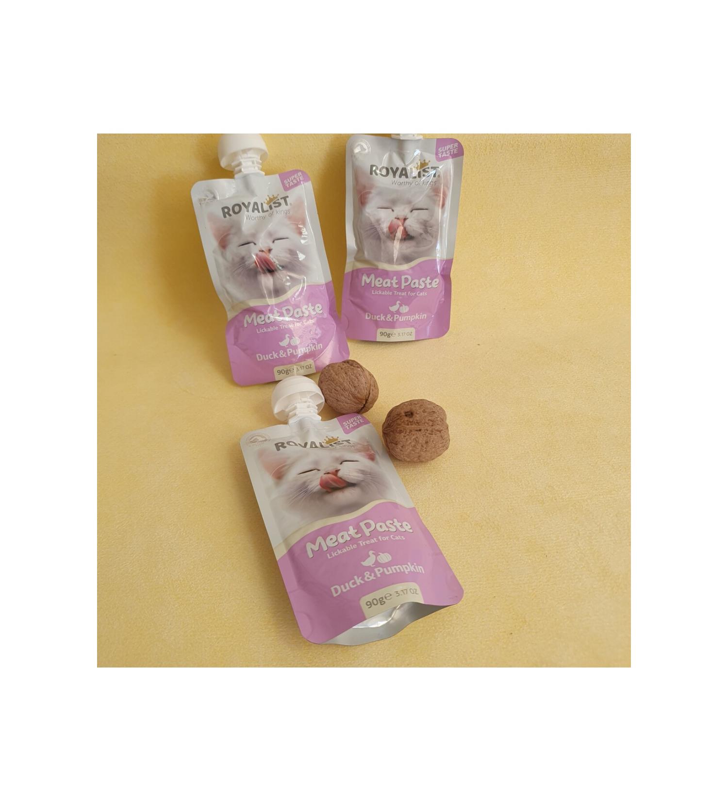 KORKMAZ PACKAGING Meat Paste for Cats Vitamin Store Duck and Pumpkin Cake 90 gr (12 Pieces for 3 Pieces Free)