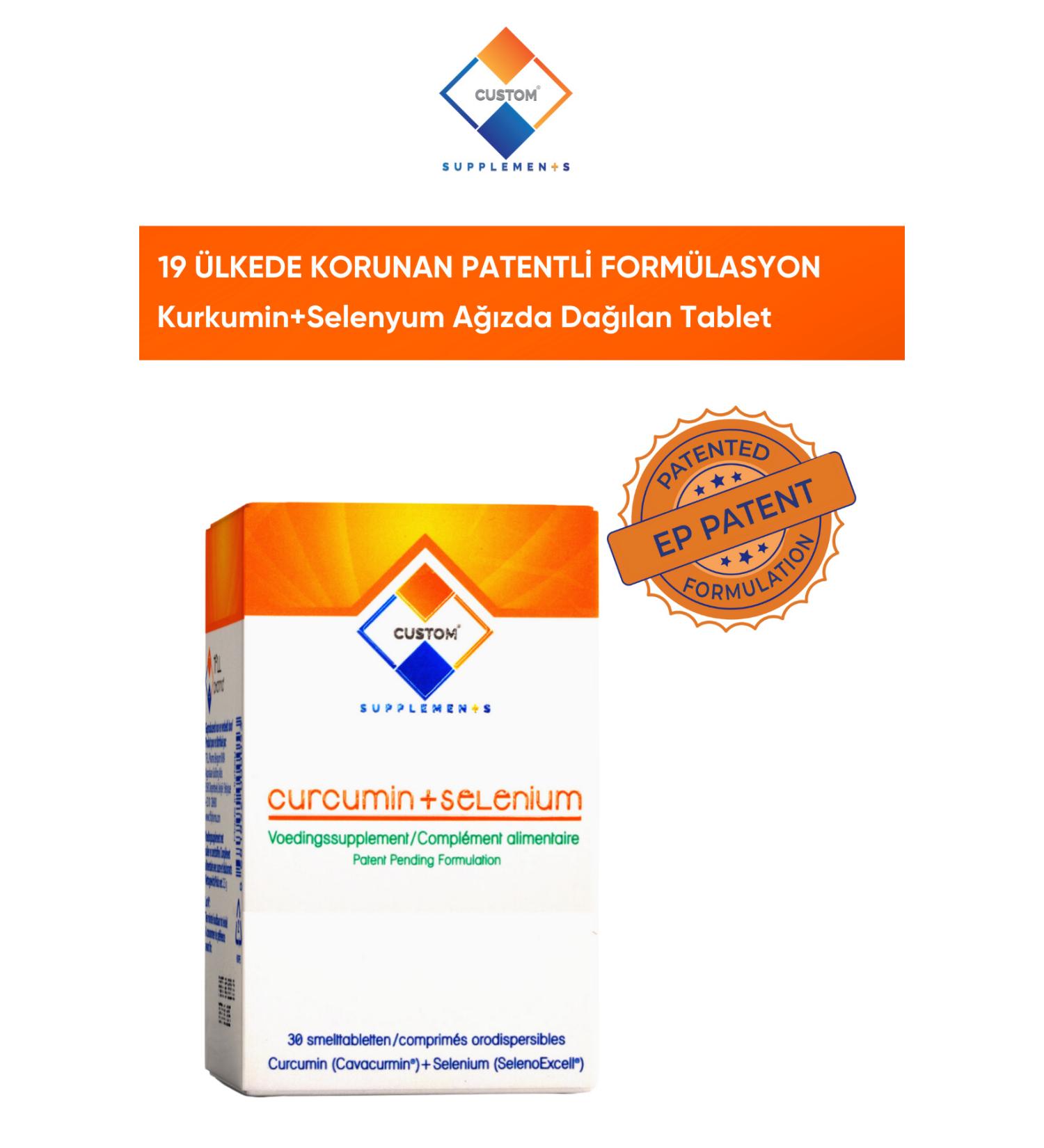 Custom Supplements Curcumin (Turmeric / Curcumin / Curcuma Longa / Turmeric ) Selenium Tablet Patented Formulation - Buy Online on GoSupps.com