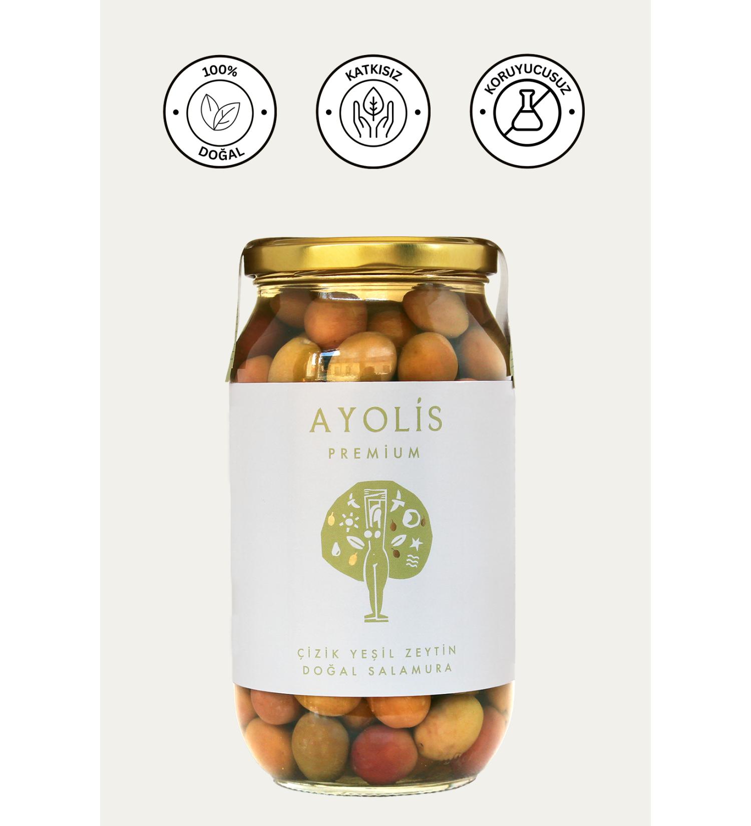 Ayolis Premium Gourmet Scratched Green Olives XL 650 g - Buy Online on GoSupps.com
