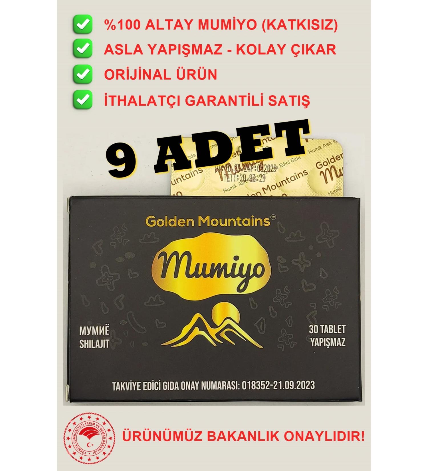 Golden Mountains Altay Mumiyo 30 Tablets X 9 PCS