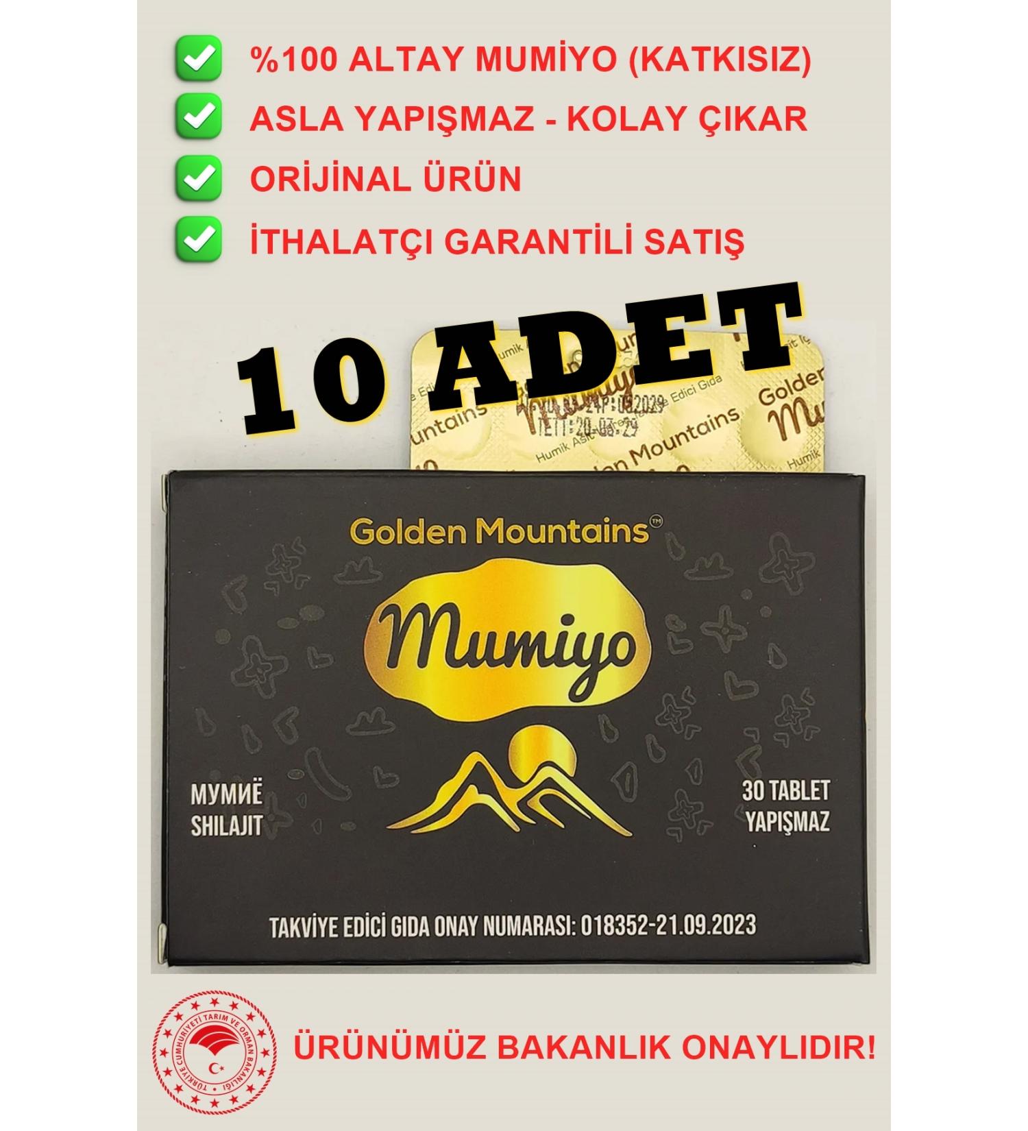 Golden Mountains Altay Mumiyo 30 Tablets X 10 PCS