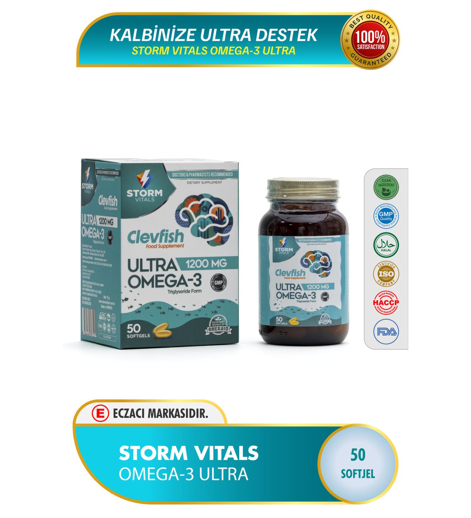 STORM VITALS Storm Omega Ultra 1200 50 Softgel - Buy Online on GoSupps.com
