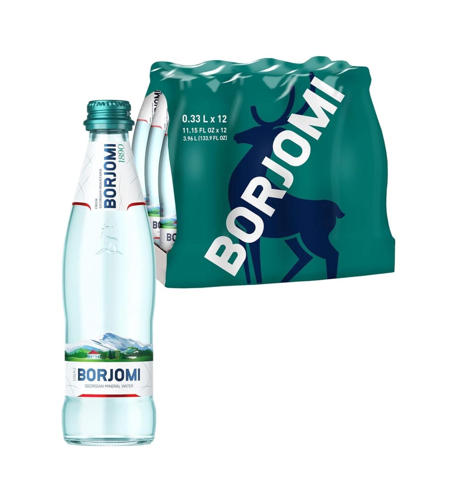 borjomi 1890 BORJOMI GLASS BOTTLE 330ML x 12 (BOX SALE)