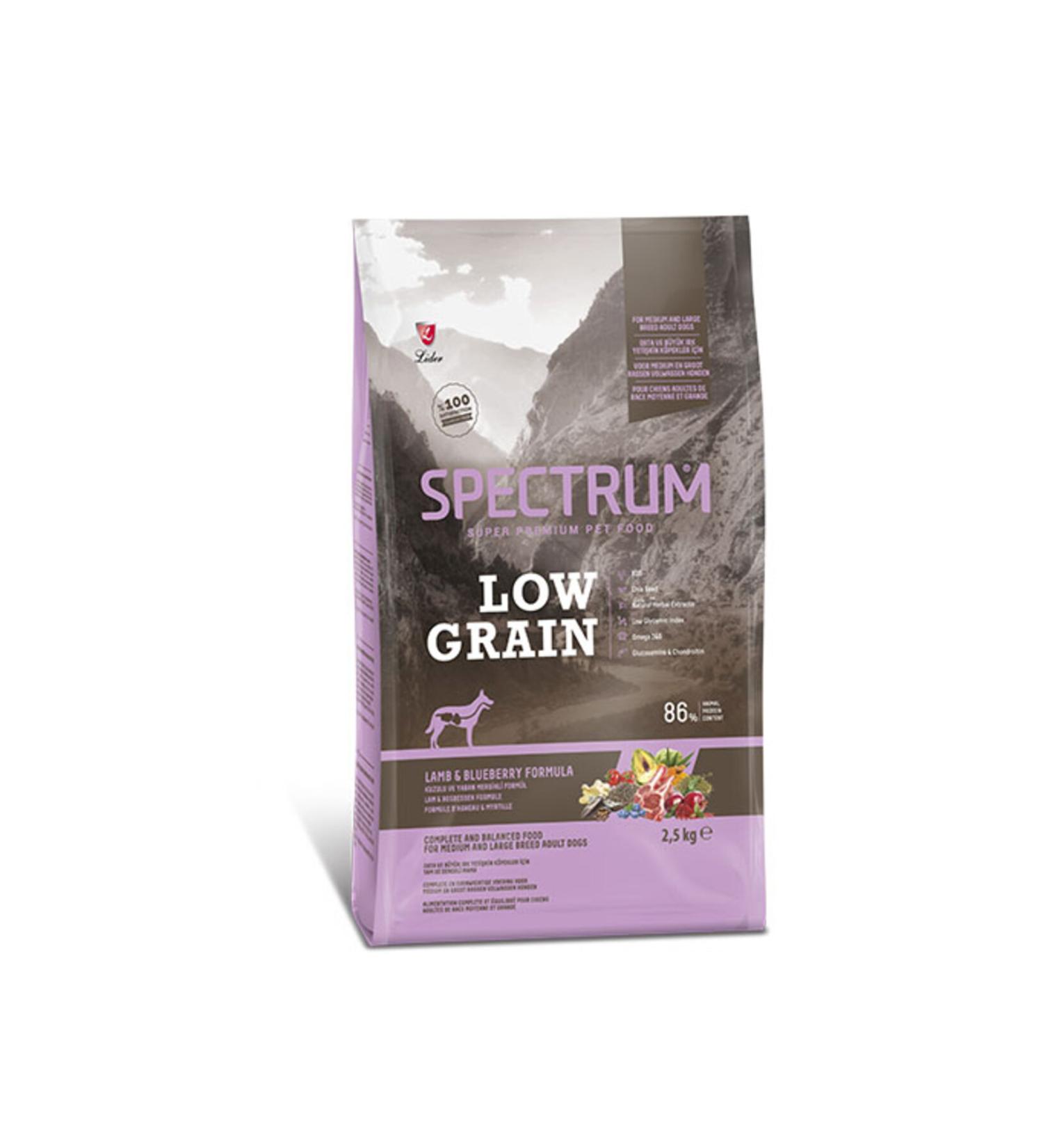Spectrum Lamb Meat and Blueberry Medium and Large Breed Low Grain Adult Dog Food 2.5 Kg
