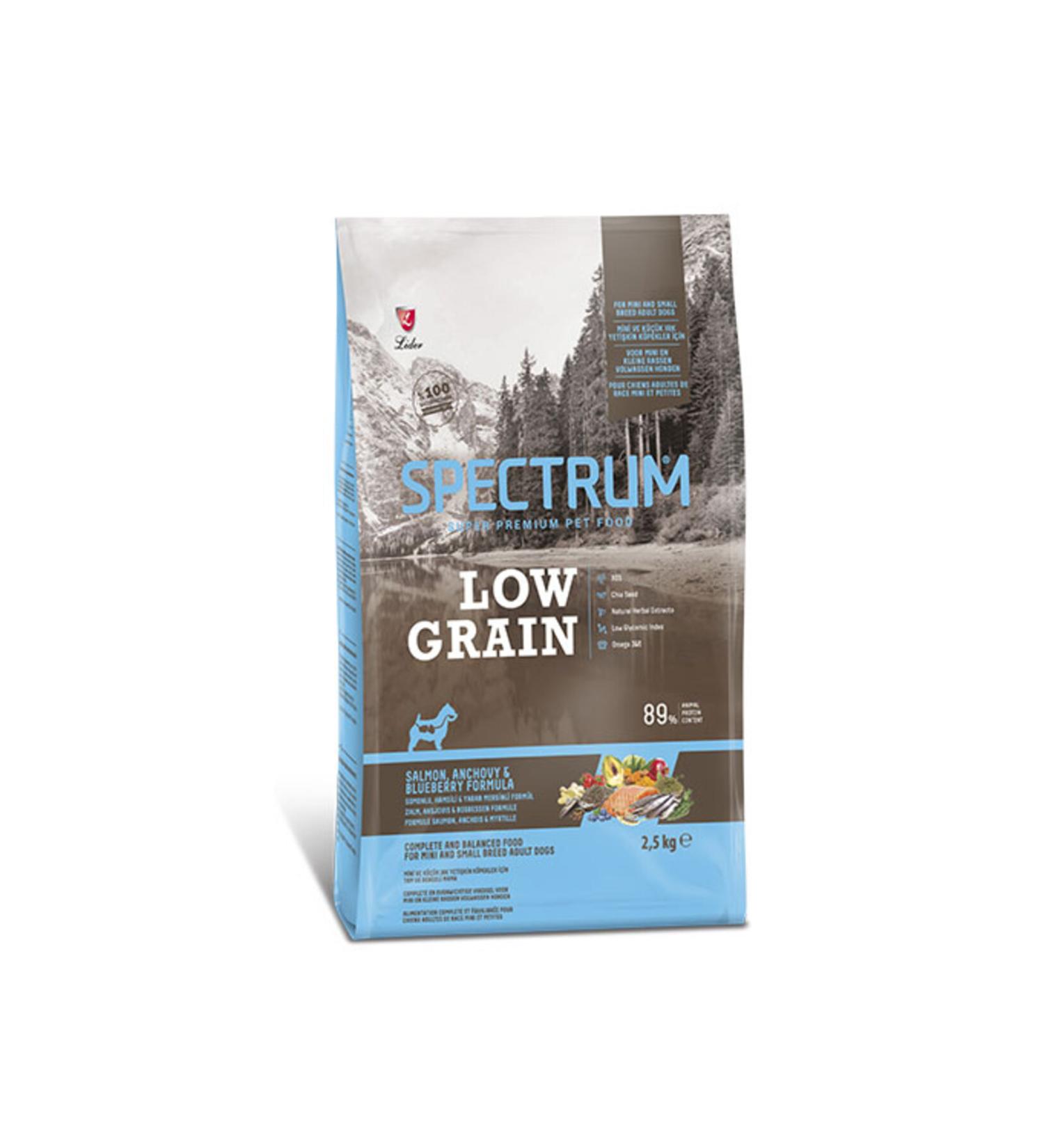 Spectrum Salmon Anchovy Blueberry Small Breed Low Grain Adult Dog Food 2.5 Kg