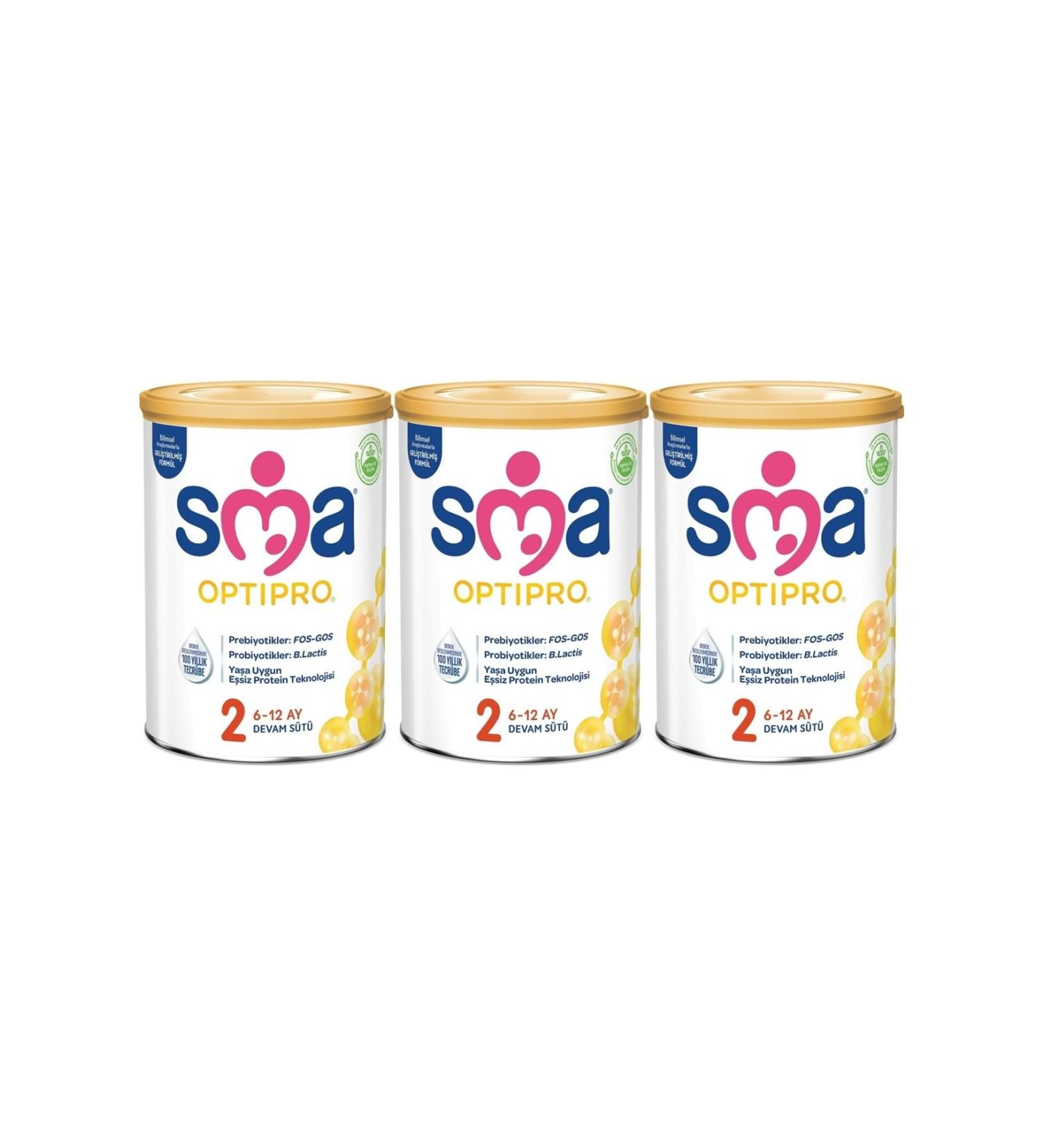 SMA Optipro 800GR No:2 Follow-On Milk (6-12 Months) (Set of 3)