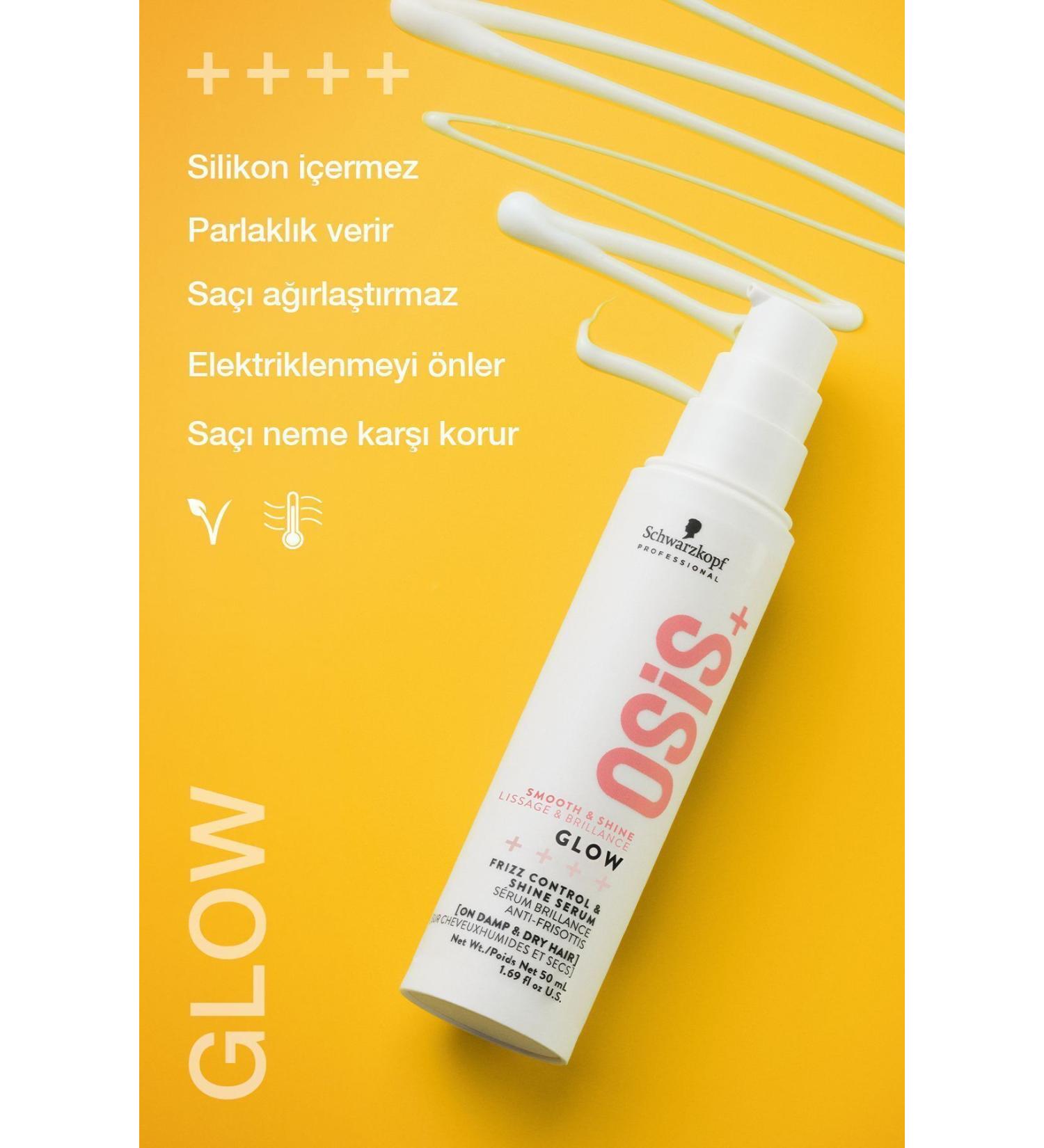 Osis - Glow Vegan Formula Anti-Frizz Serum Without Silicone Against Frizzy Hair 50 ml/-/GE