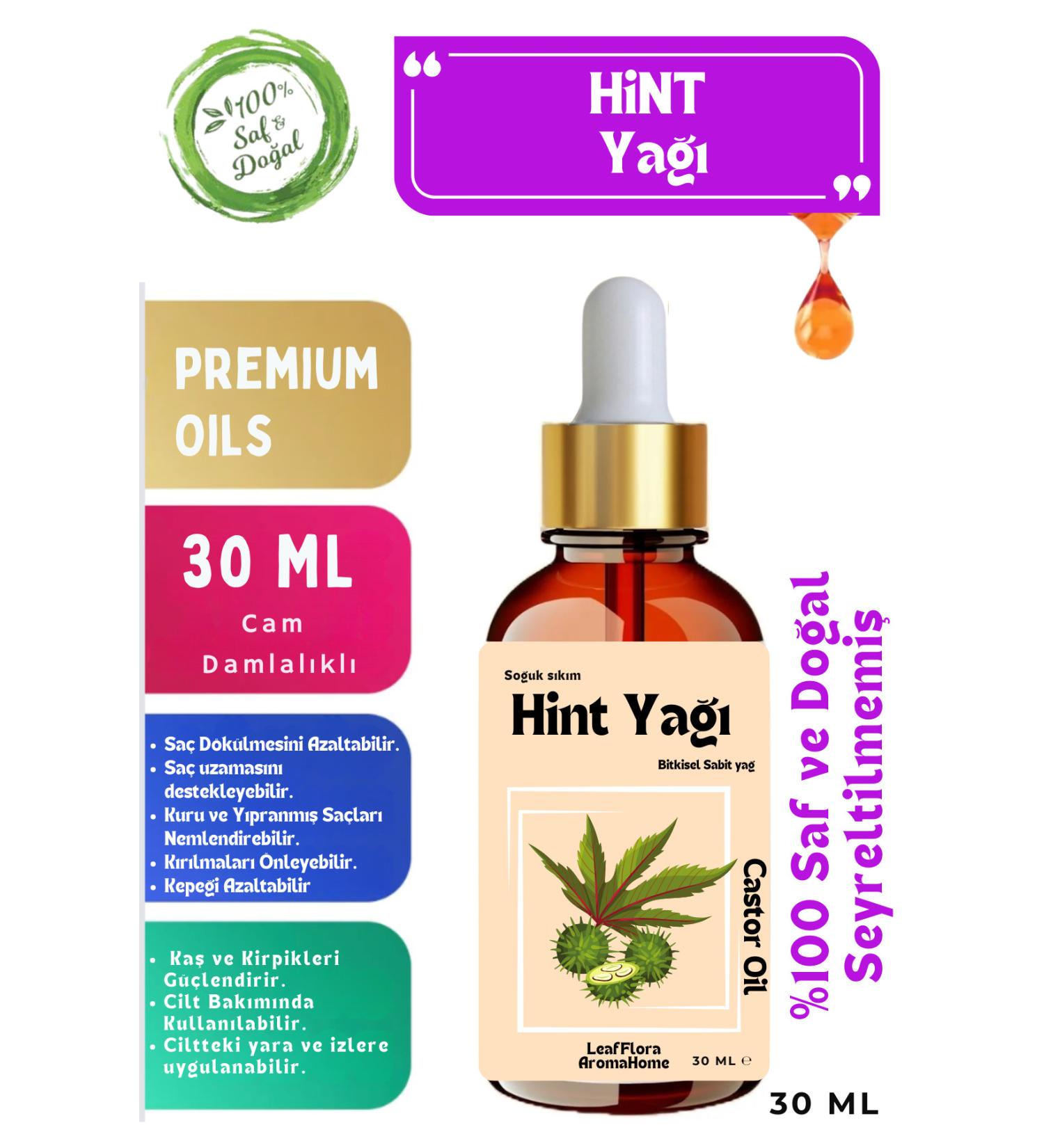 LeafFlora AromaHome Castor Oil 30 ML - 0 Pure and Natural