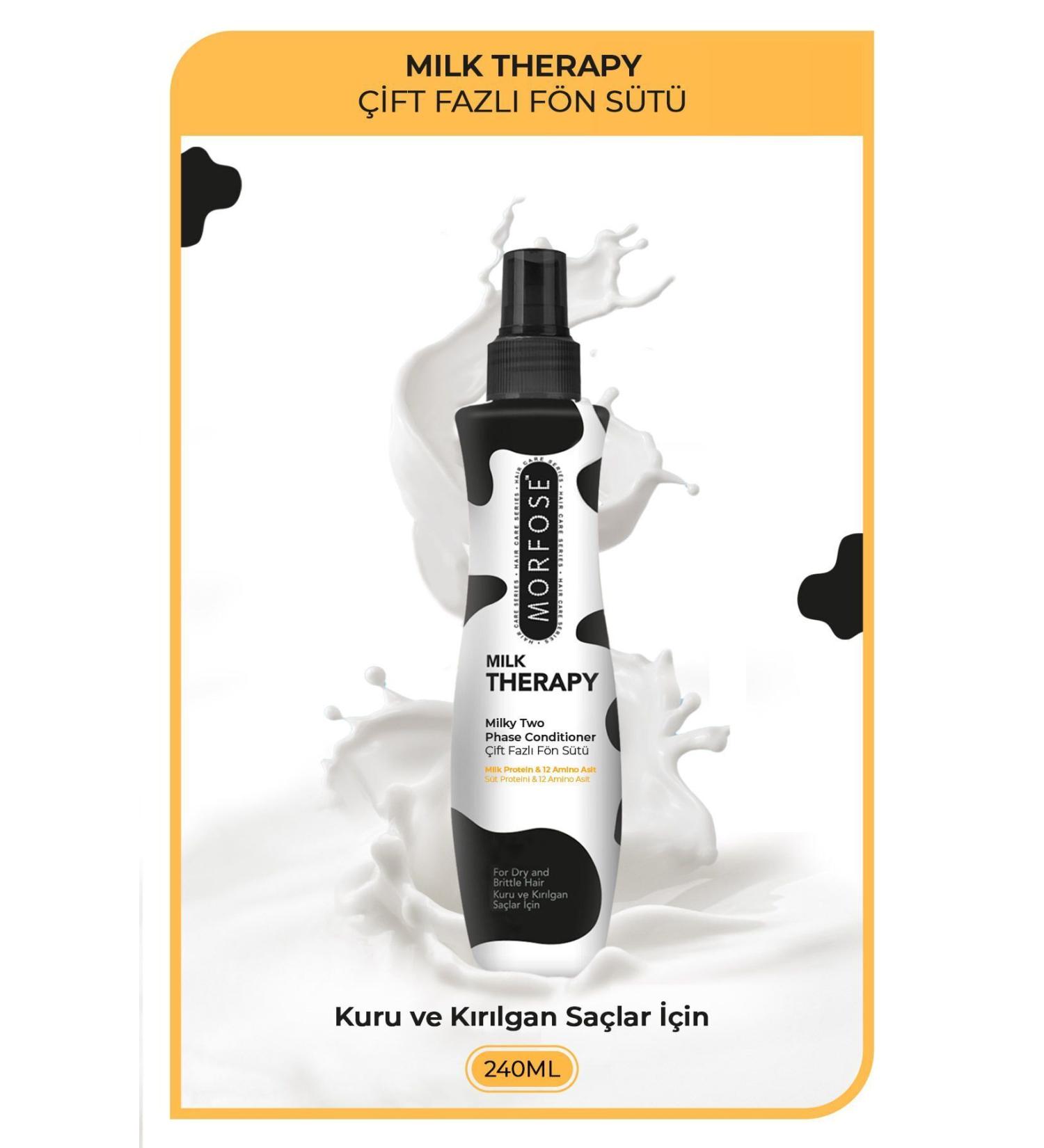 Milk Therapy Dual Phase Hair Care Blow Dry Milk 240 ml - Nourishing Protective Effect