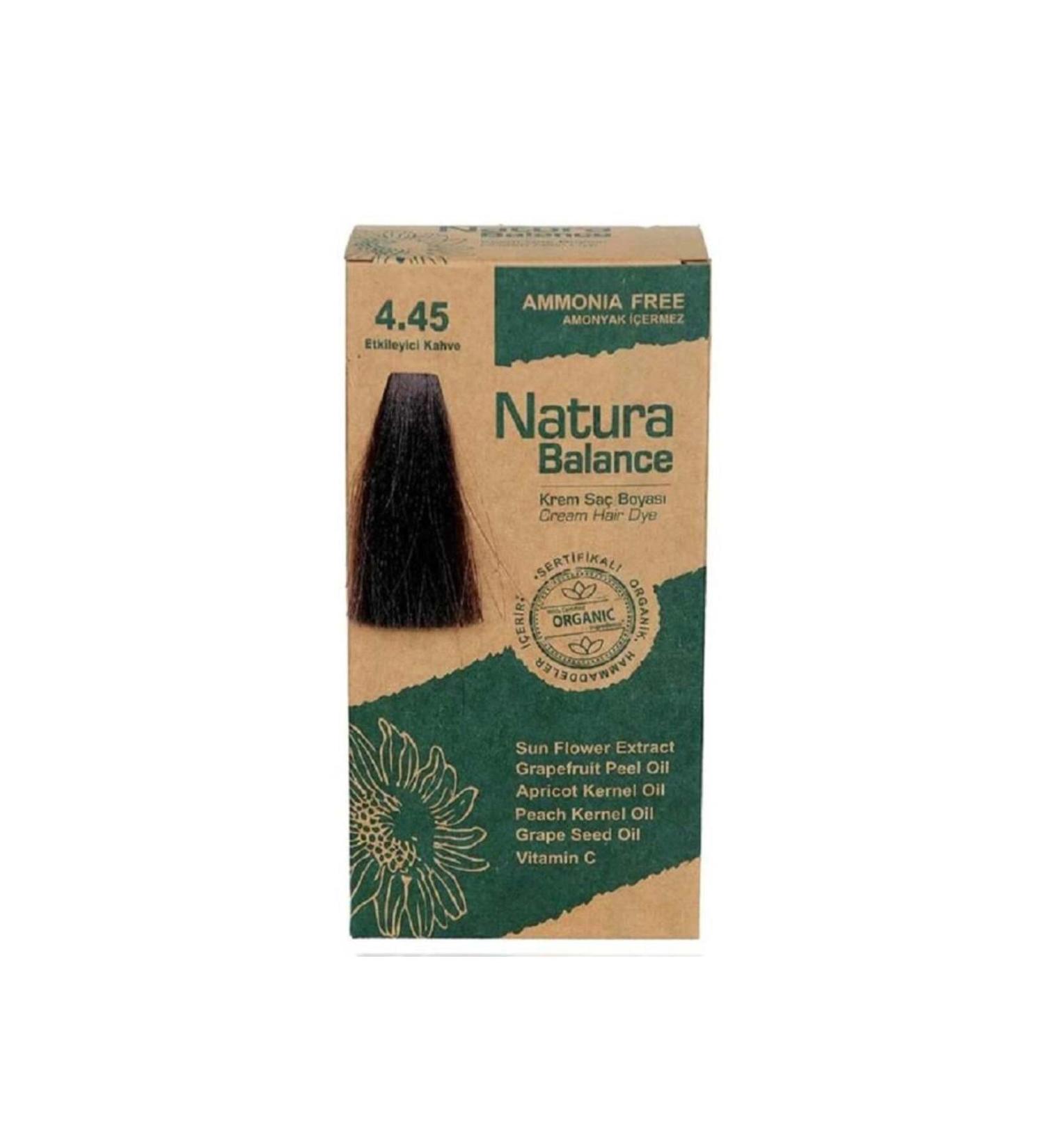 NATURABALANCE Natura Balance Organic Cream Hair Dye 60 ml - 4.45 Impressive Brown