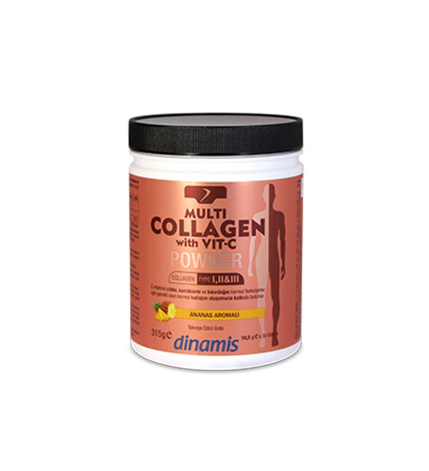 D NAM S Dinamis Multi Collagen With Vit C Powder Pineapple Flavor 315 gr