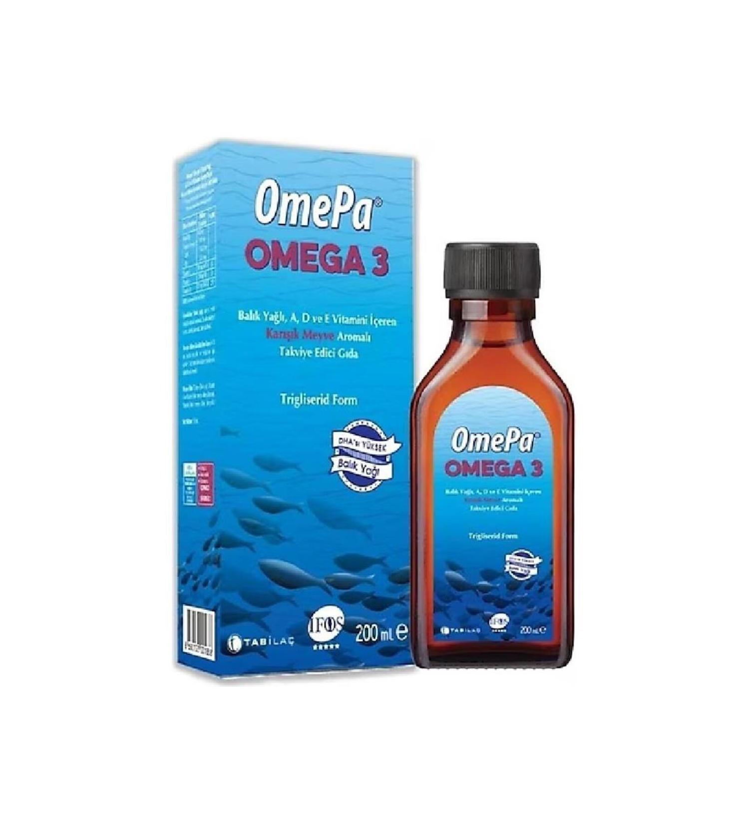 Omepa Omega 3 Fish Oil Mixed Fruit Flavor 200 ml