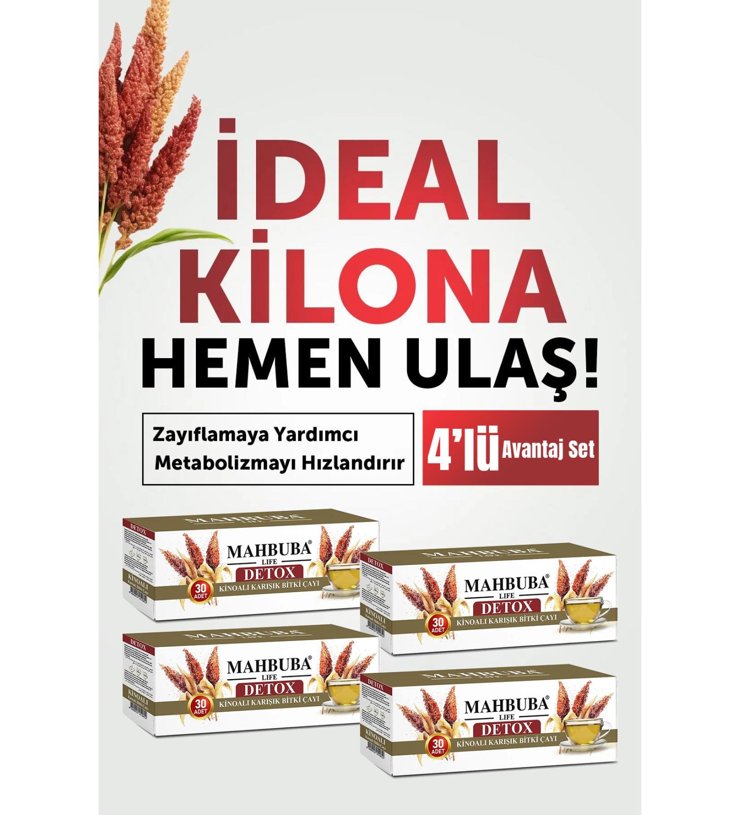 Mahbuba Weight Loss Helper Detox Quinoa Mixed Herbal Slimming Tea Form Diet (120 USES FOR 4 MONTHS) - Buy Online on GoSupps.com